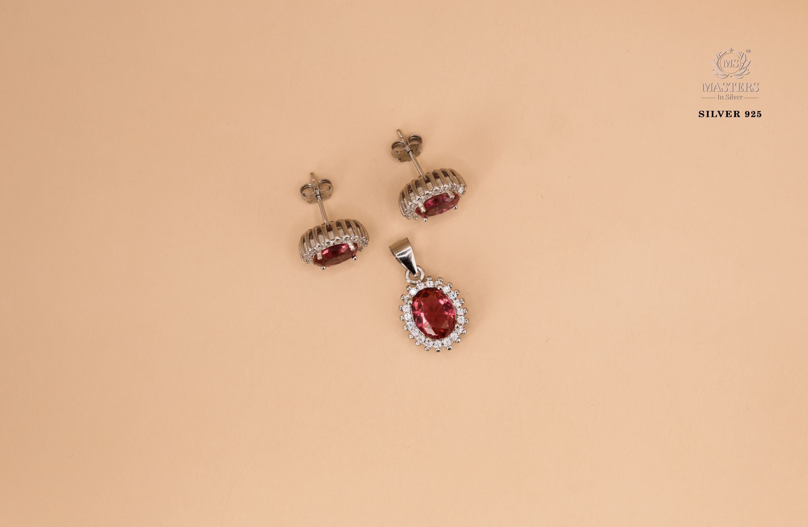 PENDANT SETS, DIAMOND LOOKS, REGULAR WEAR, ORIGINAL IMPORTED OVAL PINK FLORAL🎁