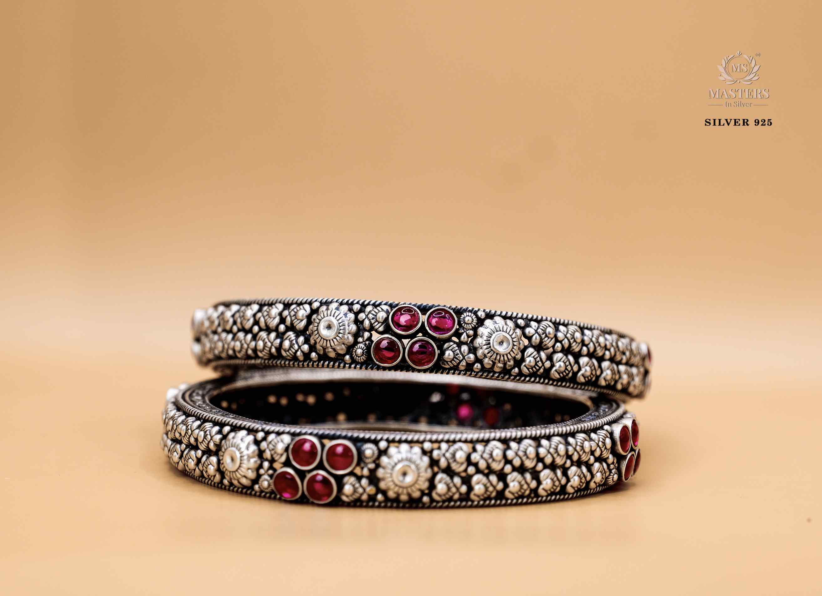 PREMIUM OXIDISED SILVER INDIAN STYLE ( BRACELETS - KADE_2 pieces )