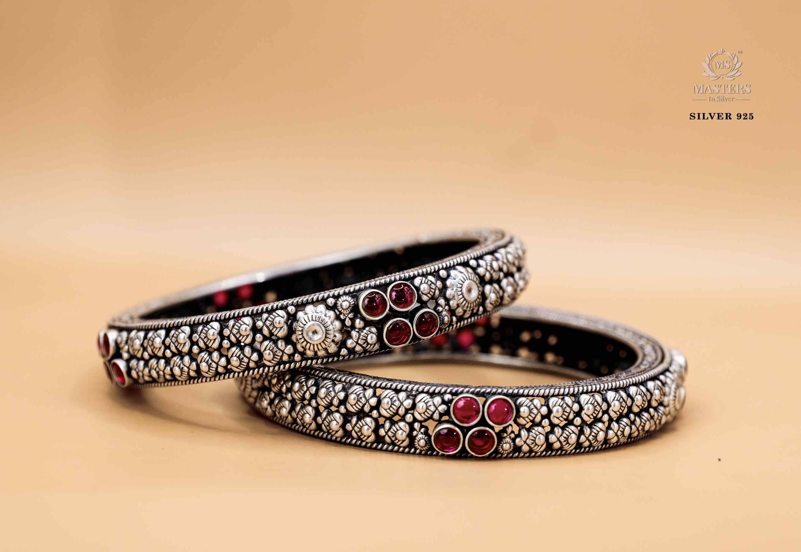 PREMIUM OXIDISED SILVER INDIAN STYLE ( BRACELETS - KADE_2 pieces )