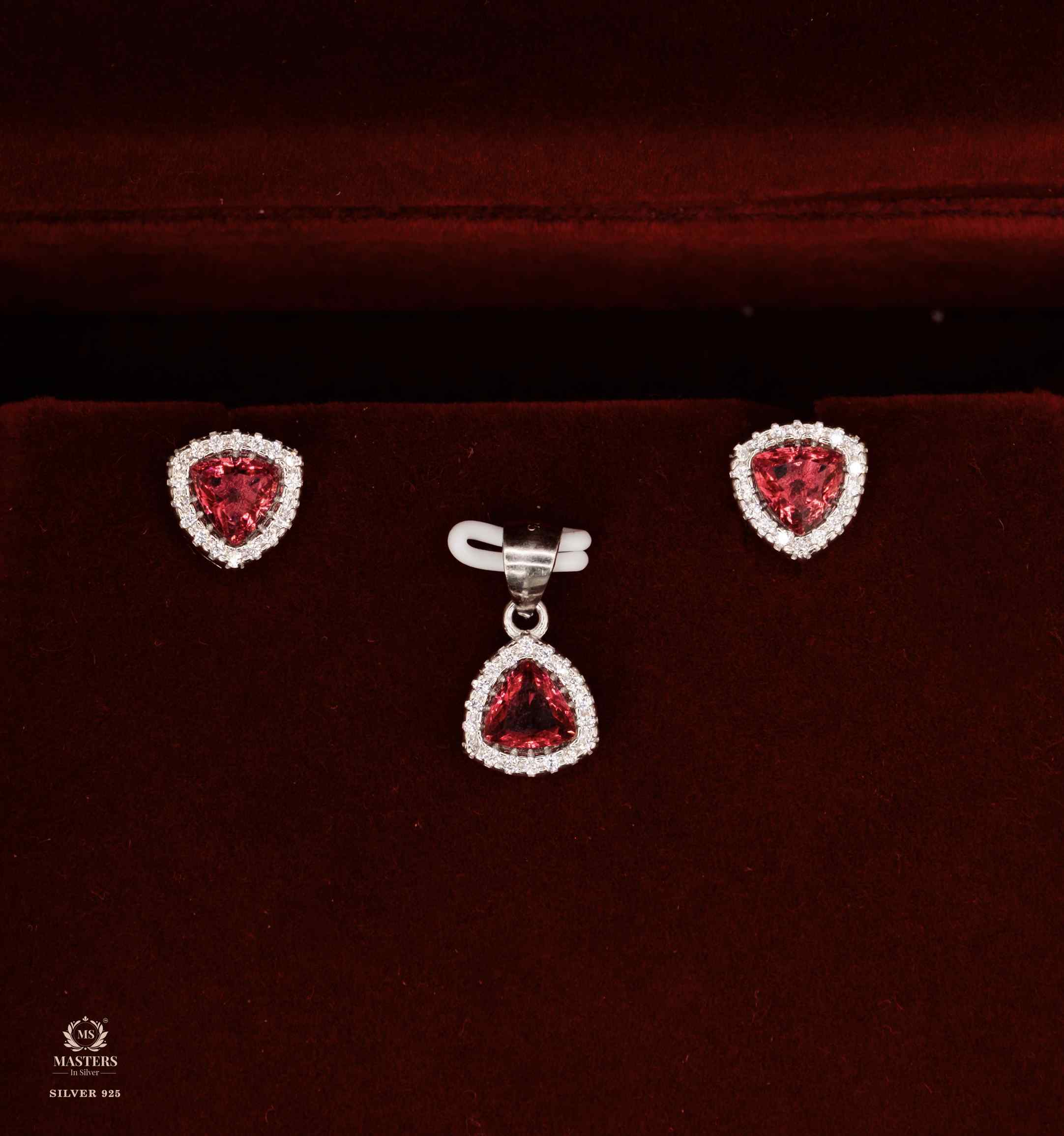 PENDANT SETS, DIAMOND LOOKS, REGULAR WEAR, ORIGINAL IMPORTED PINK SQUARE 🎁