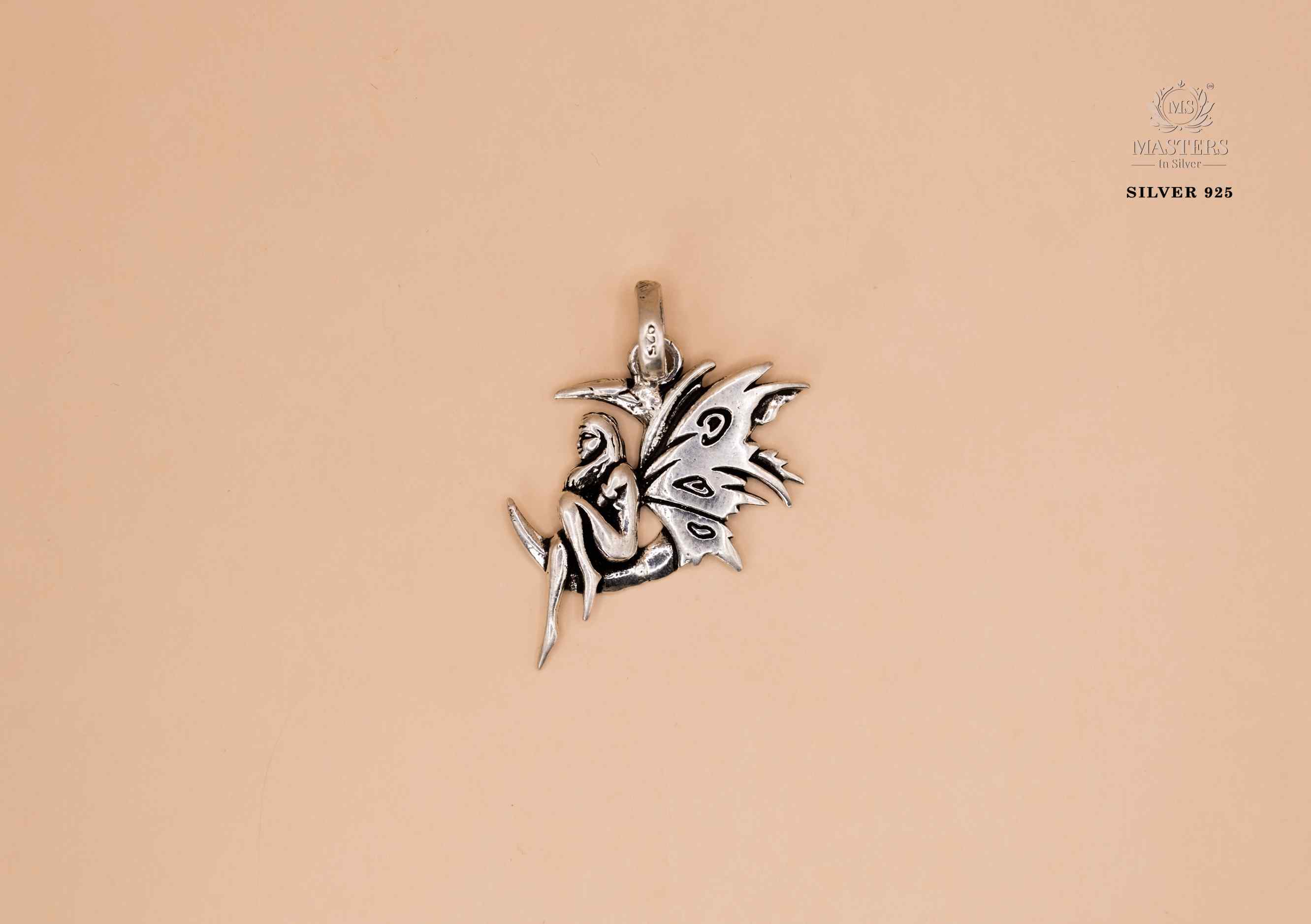 OXIDISED PENDANT IMPORTED / EXPORT QUALITY ANGEL ON MOON  ❤🤞