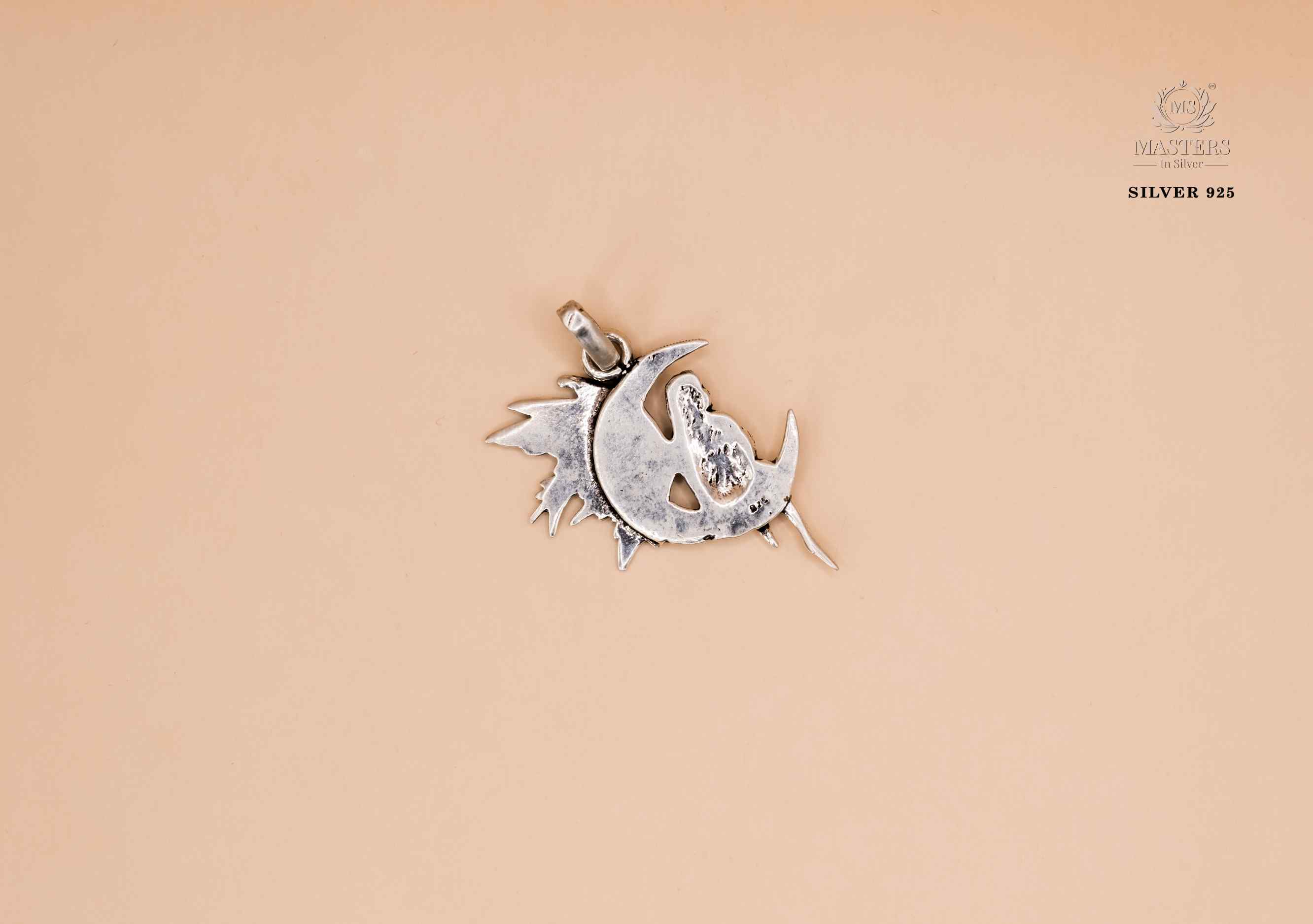 OXIDISED PENDANT IMPORTED / EXPORT QUALITY ANGEL ON MOON  ❤🤞