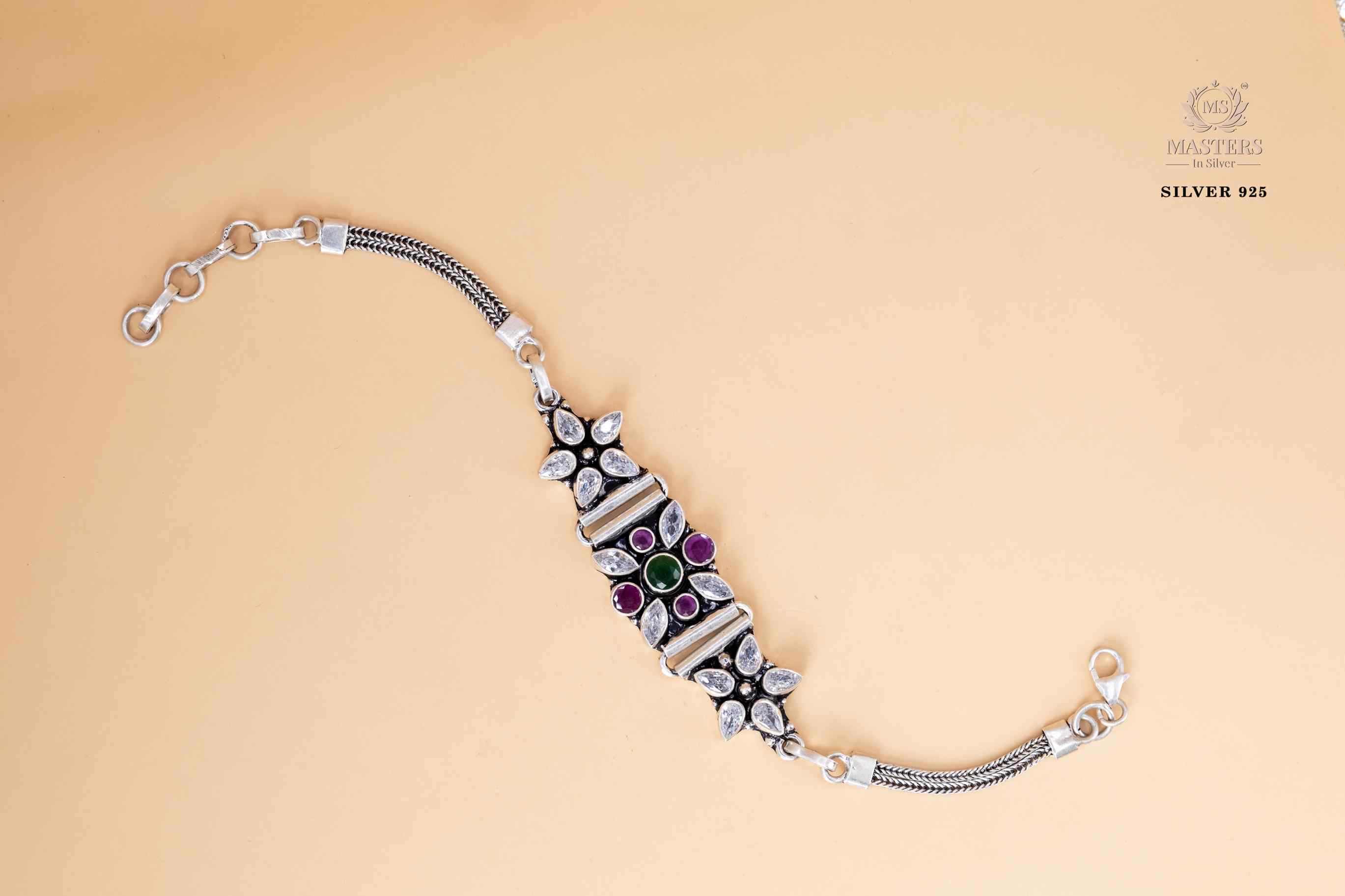 bracelets cut stones  oxidised