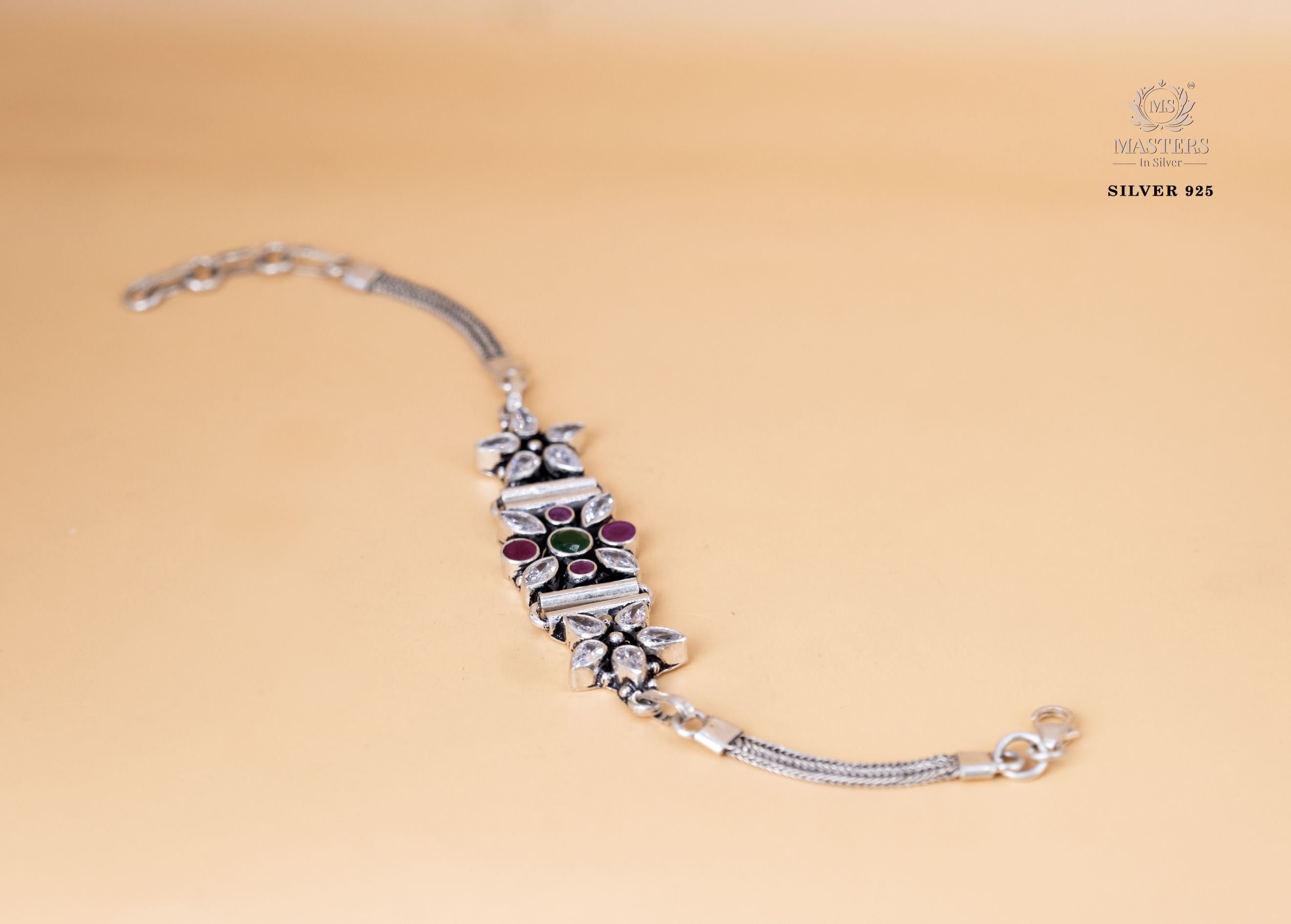 bracelets cut stones  oxidised