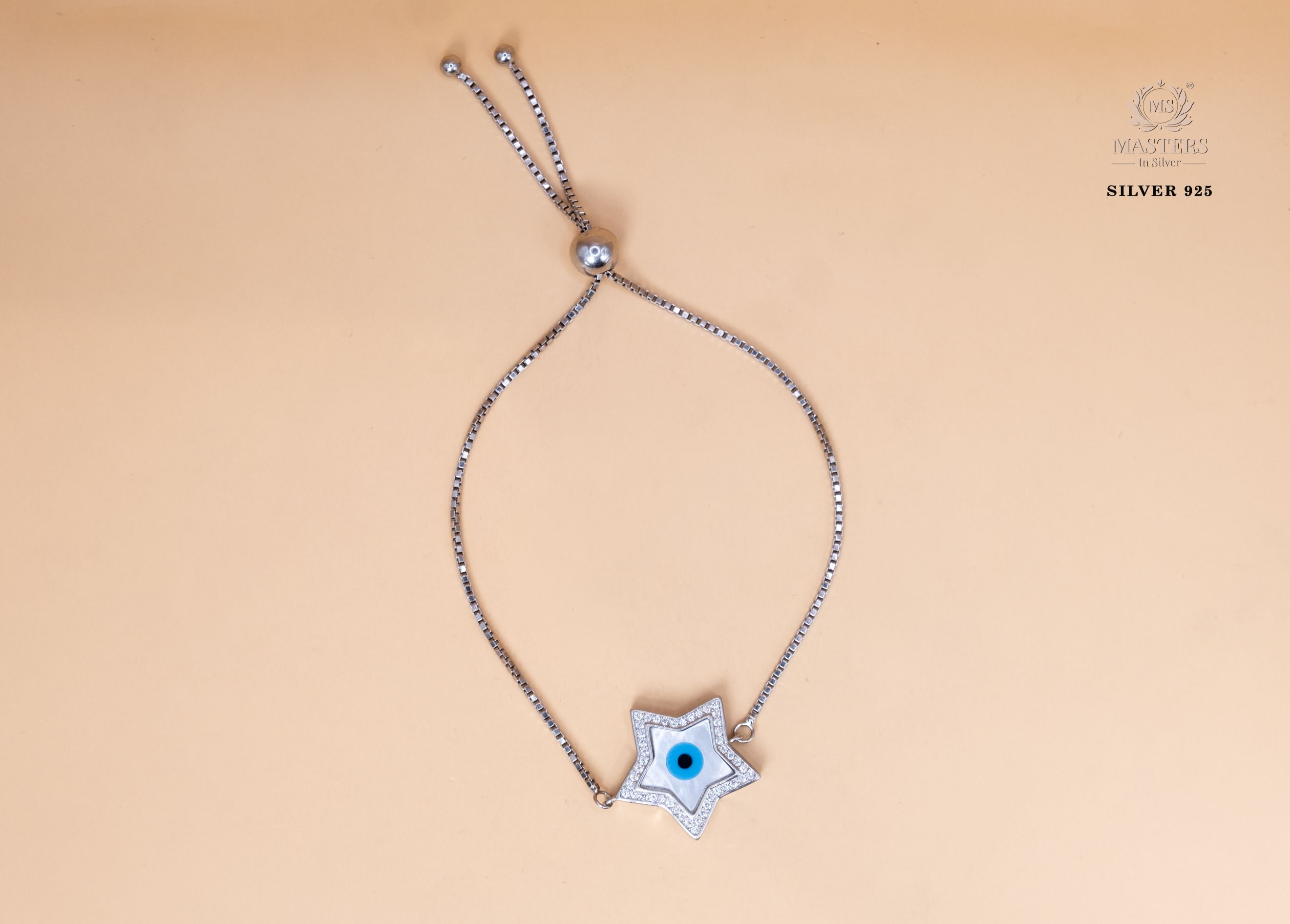EVIL EYE STAR MOP ORIGINAL IMPORTED ADJUSTABLE BRACELET