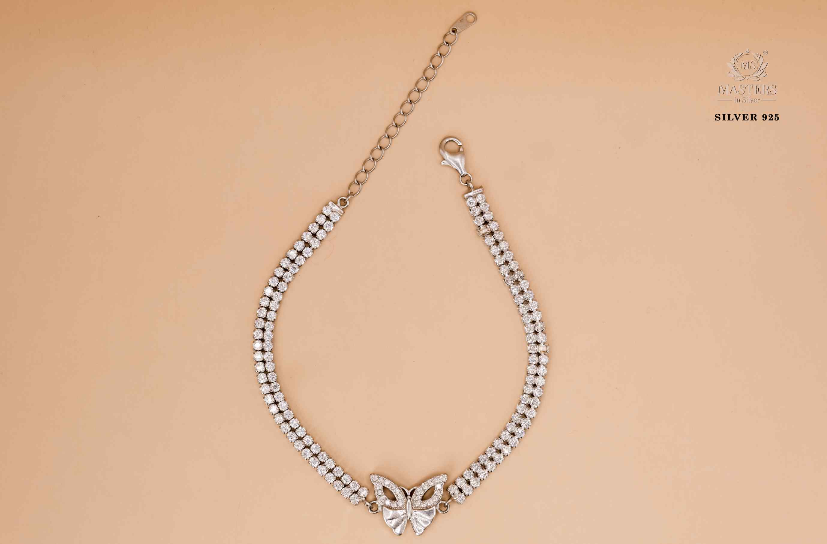 BUTTERFLY ORIGINAL IMPORTED DIAMOND LOOKS ADJUSTABLE BRACELET