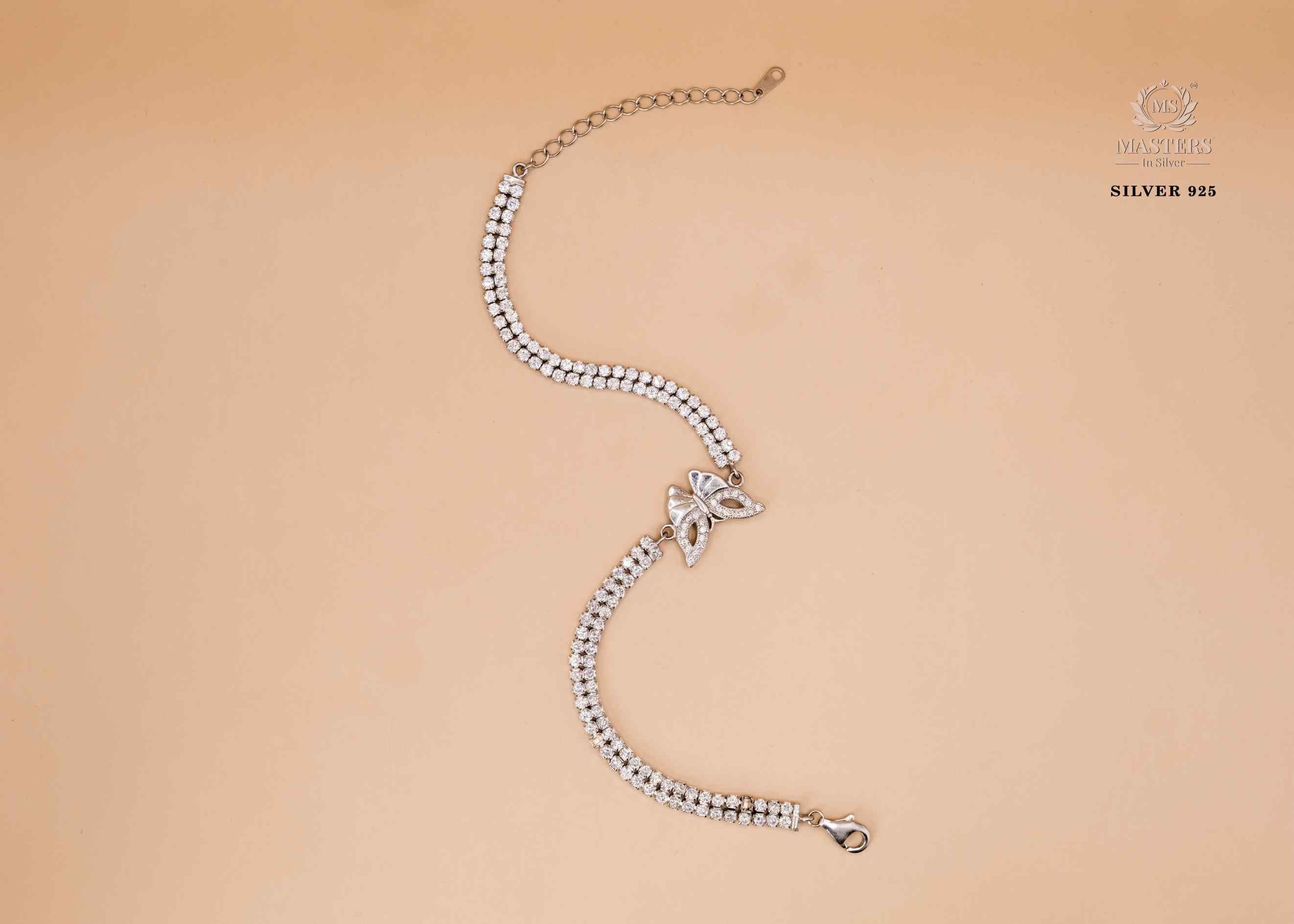 BUTTERFLY ORIGINAL IMPORTED DIAMOND LOOKS ADJUSTABLE BRACELET