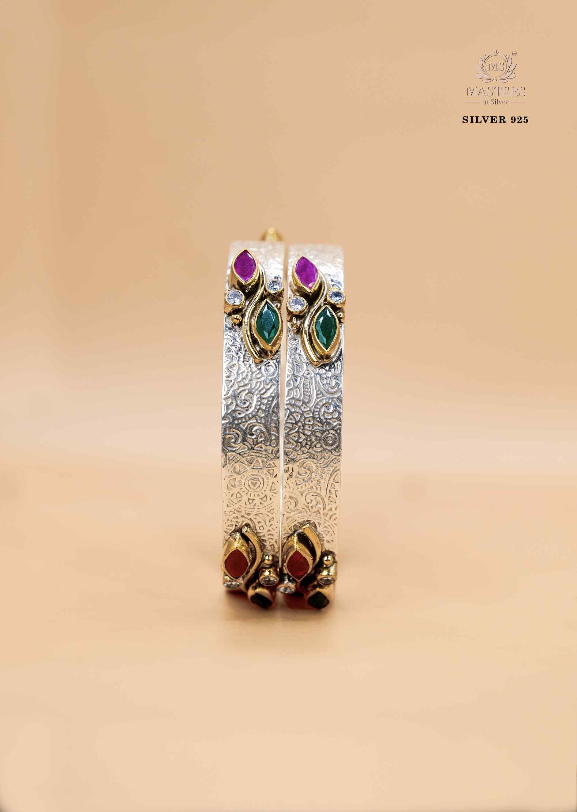 PREMIUM OXIDISED CUT STONES INDIAN STYLE ( BRACELETS - KADE_2 )