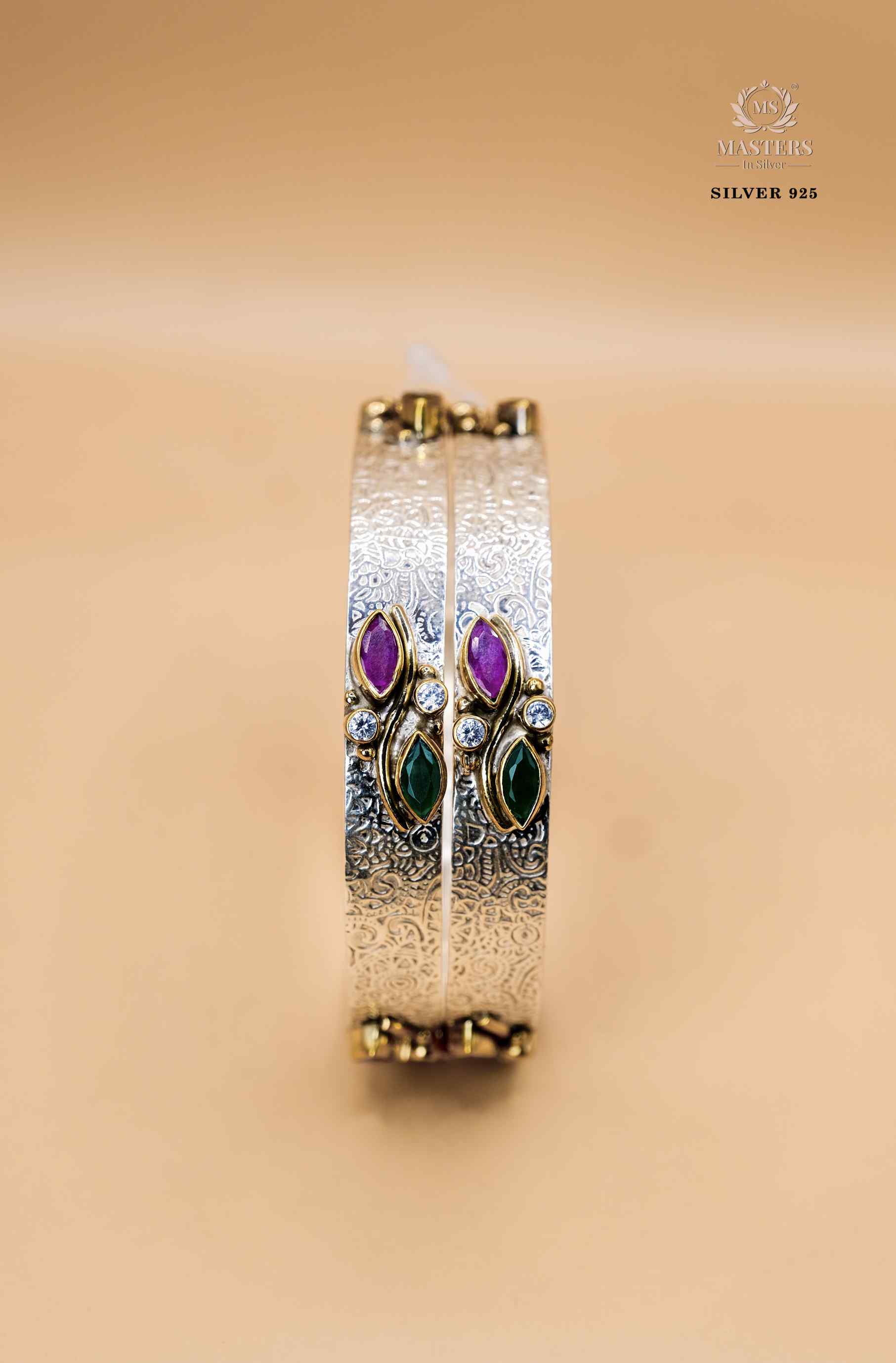 PREMIUM OXIDISED CUT STONES INDIAN STYLE ( BRACELETS - KADE_2 )