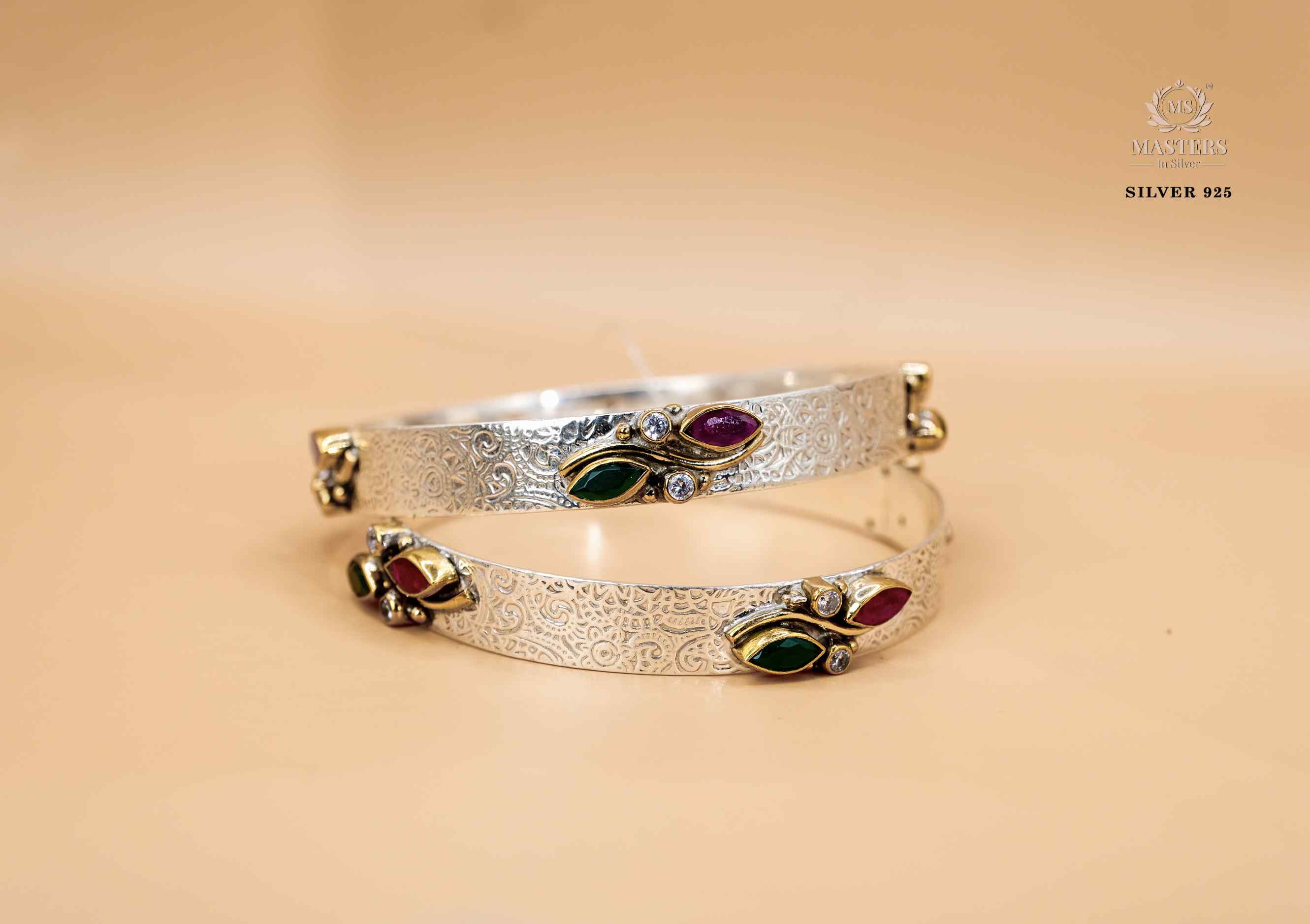 PREMIUM OXIDISED CUT STONES INDIAN STYLE ( BRACELETS - KADE_2 )