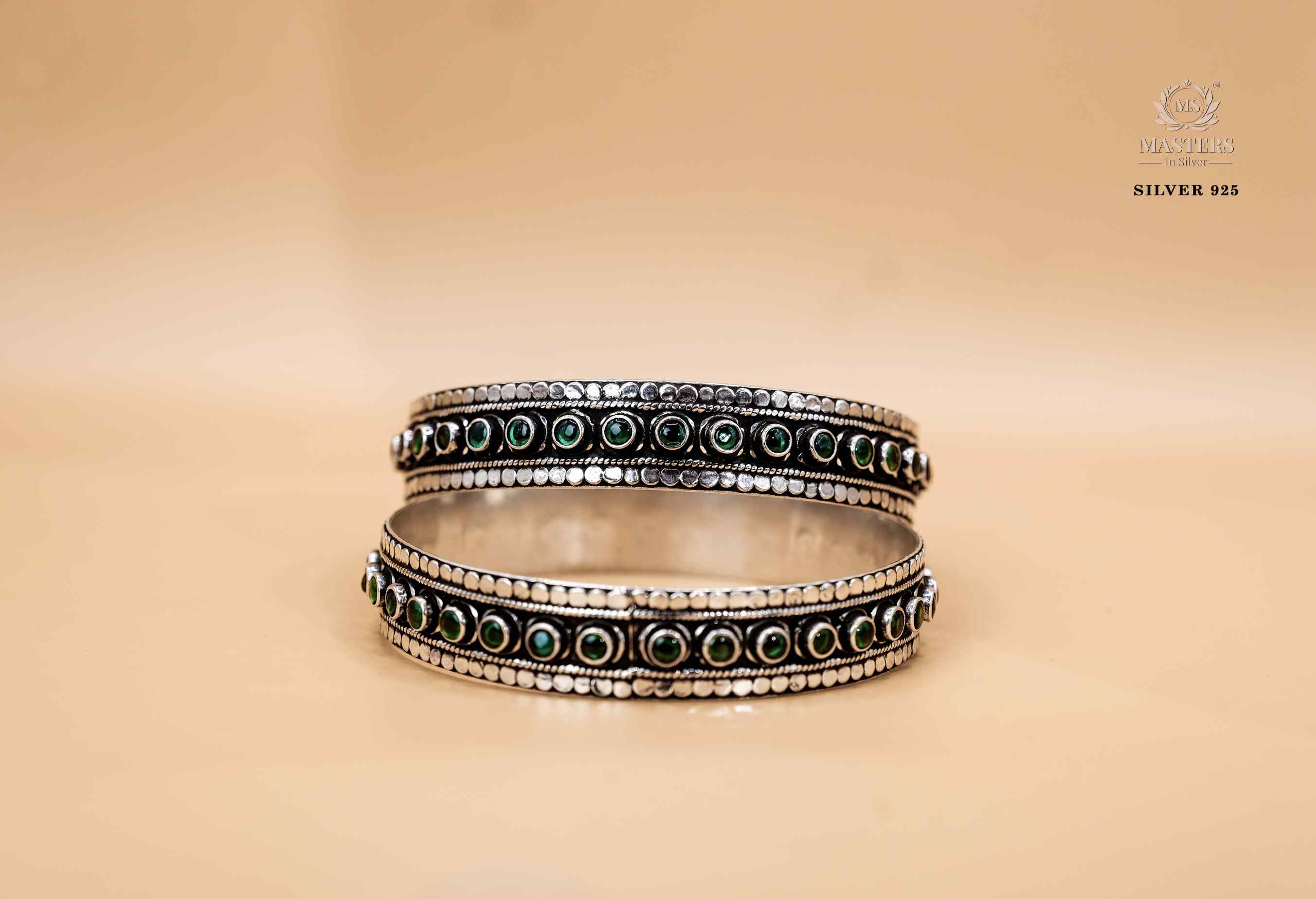 PREMIUM OXIDISED CUT STONES INDIAN STYLE ( BRACELETS - KADE_2pcs. )