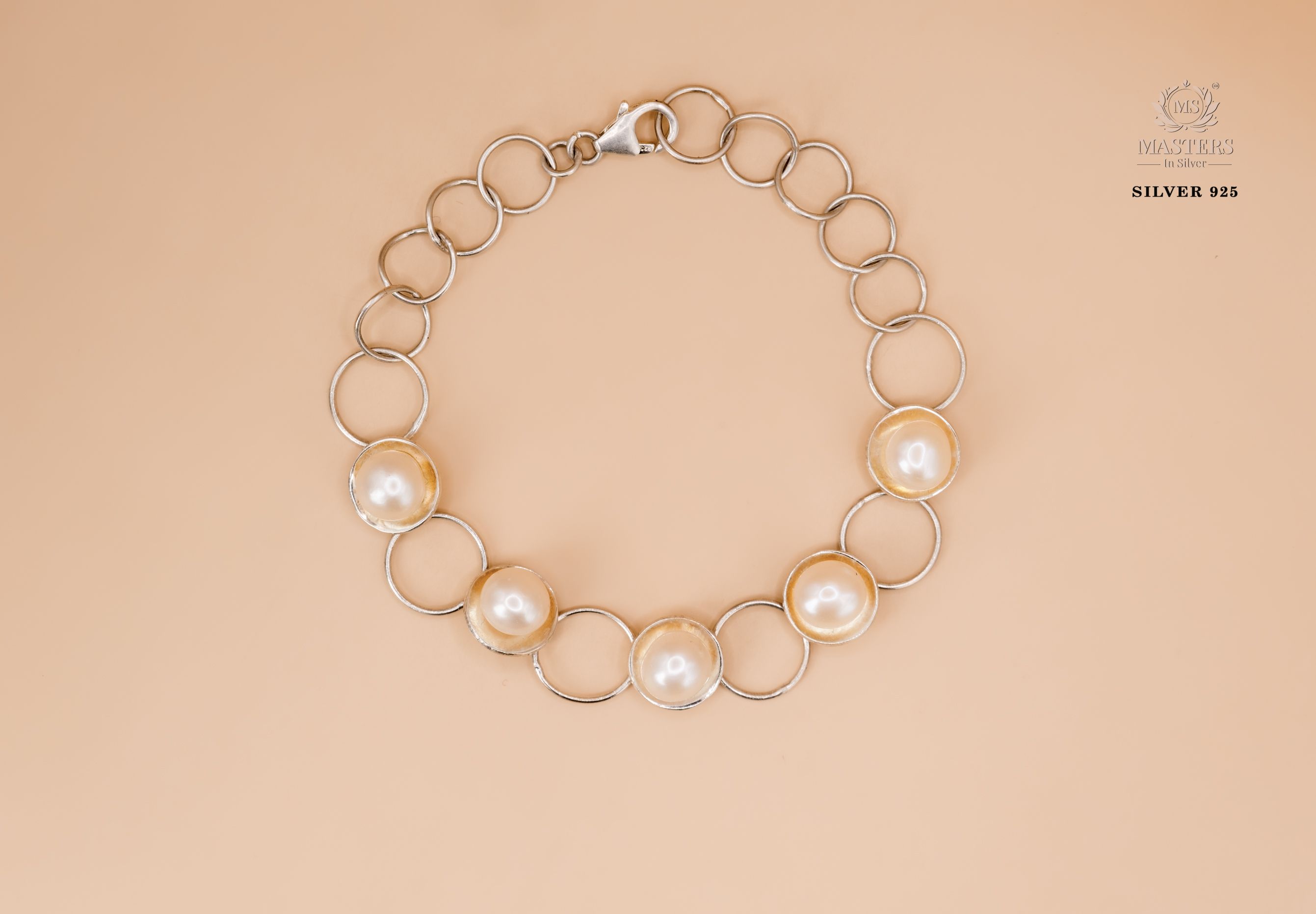 ORIGINAL EXPORT QUALITY OXIDISED PEARL FLORAL BRACELETS