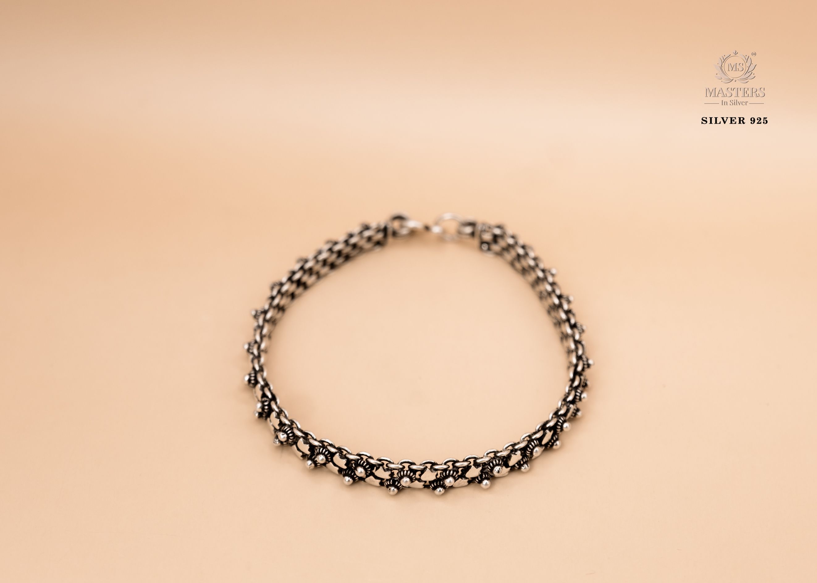 ORIGINAL EXPORT QUALITY OXIDISED PEARL FLORAL BRACELETS