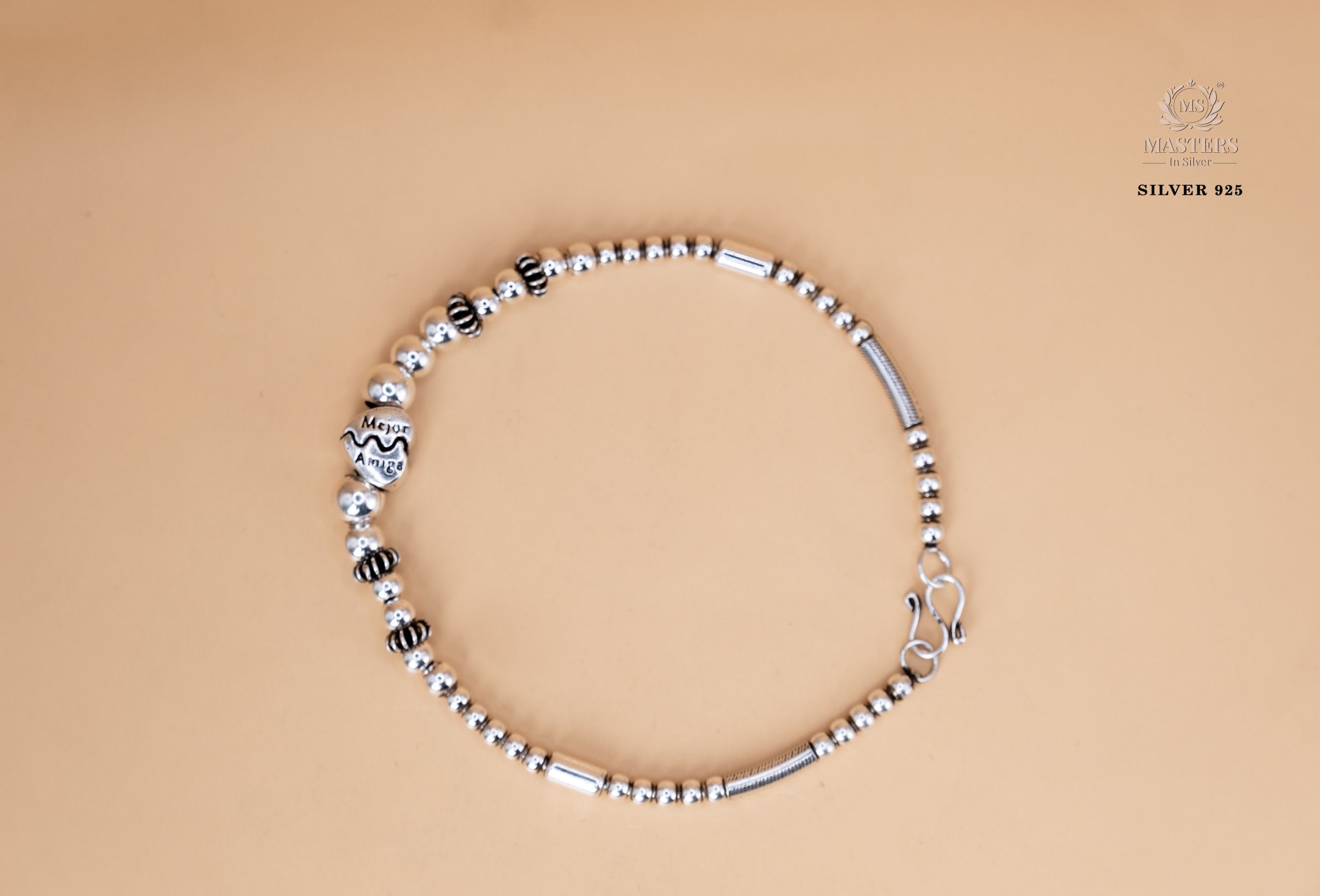 ORIGINAL EXPORT QUALITY OXIDISED HEART BRACELET