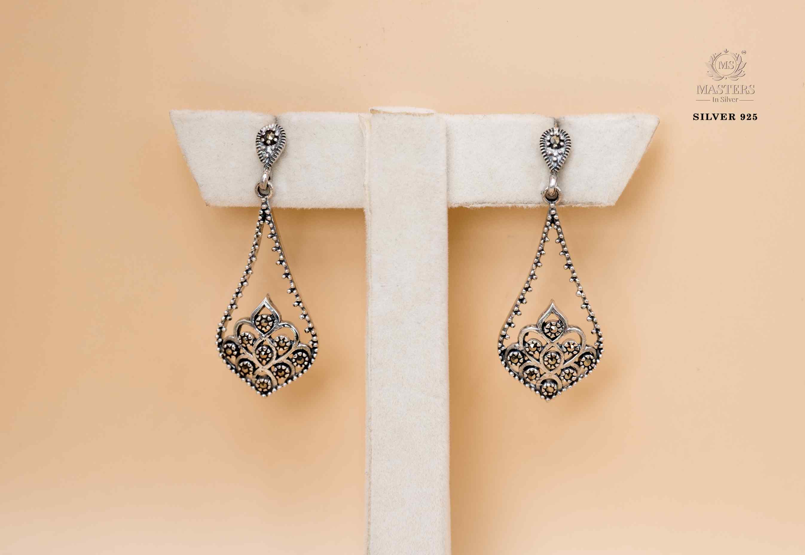 EARRINGS ORIGINAL IMPORTED MARCASITE