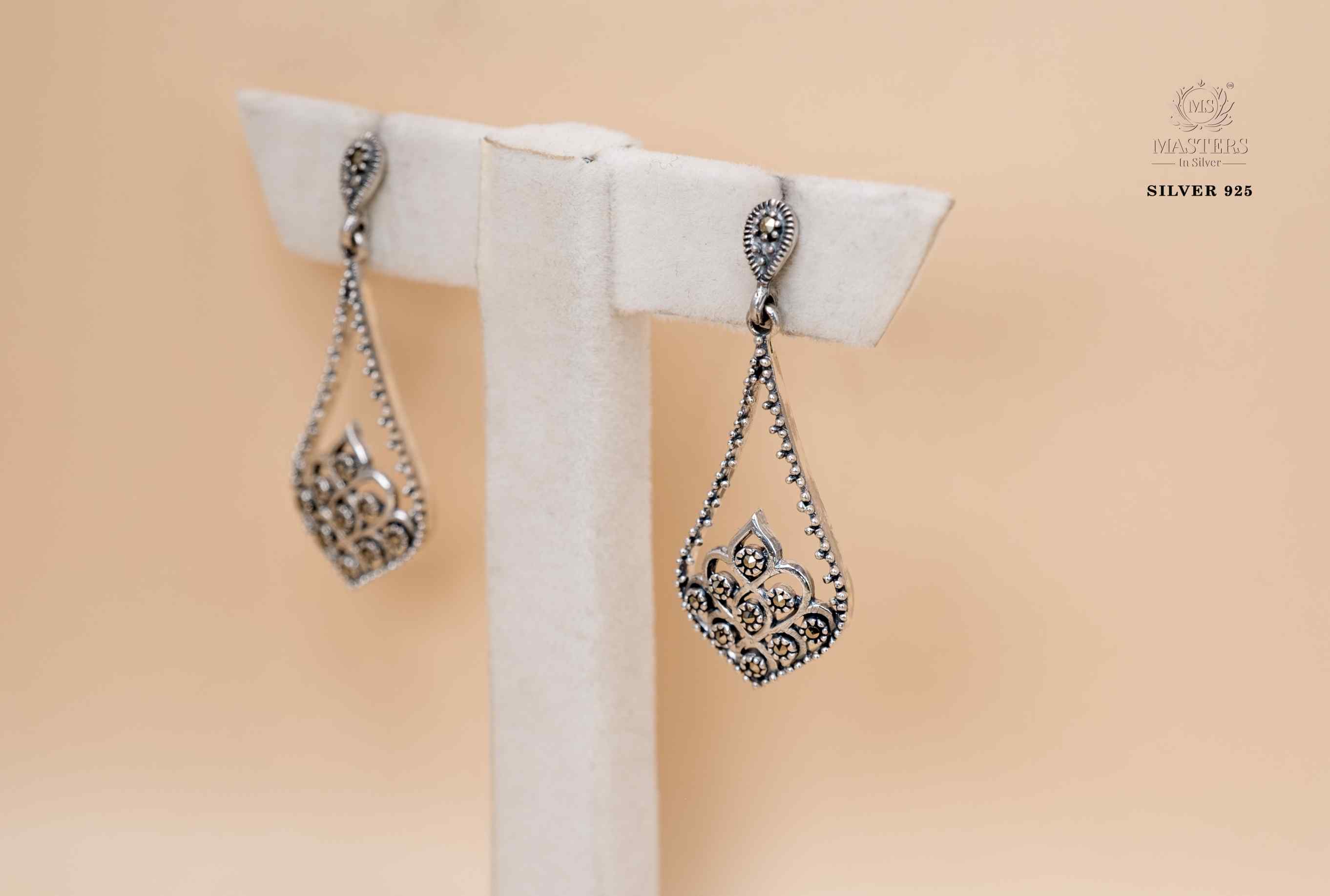 EARRINGS ORIGINAL IMPORTED MARCASITE