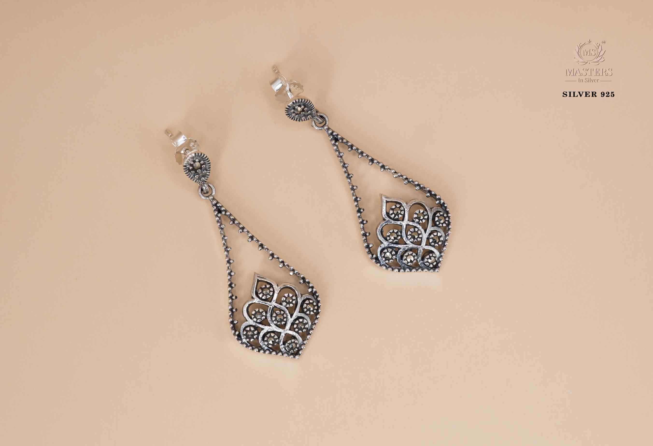 EARRINGS ORIGINAL IMPORTED MARCASITE