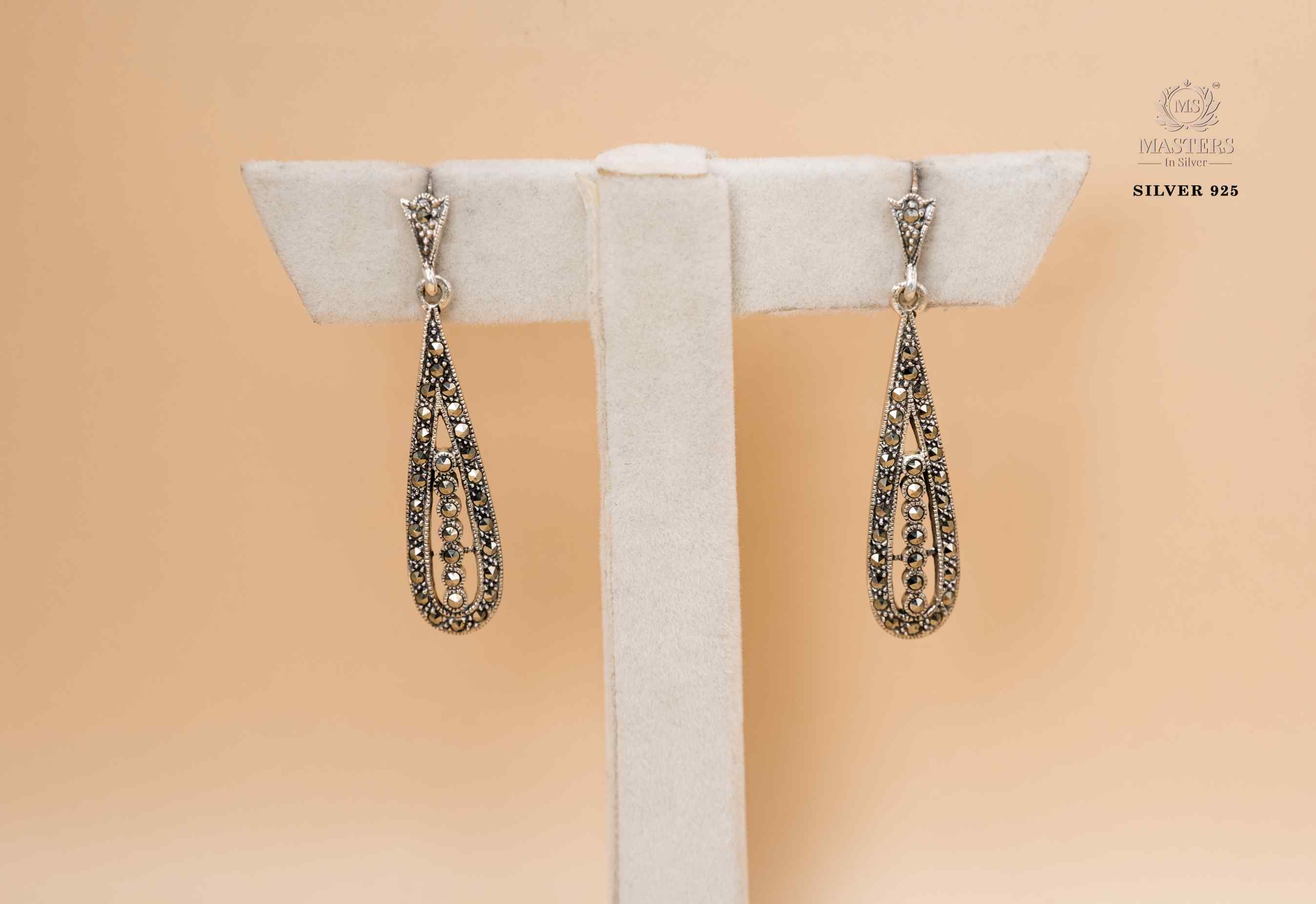 EARRINGS ORIGINAL IMPORTED MARCASITE