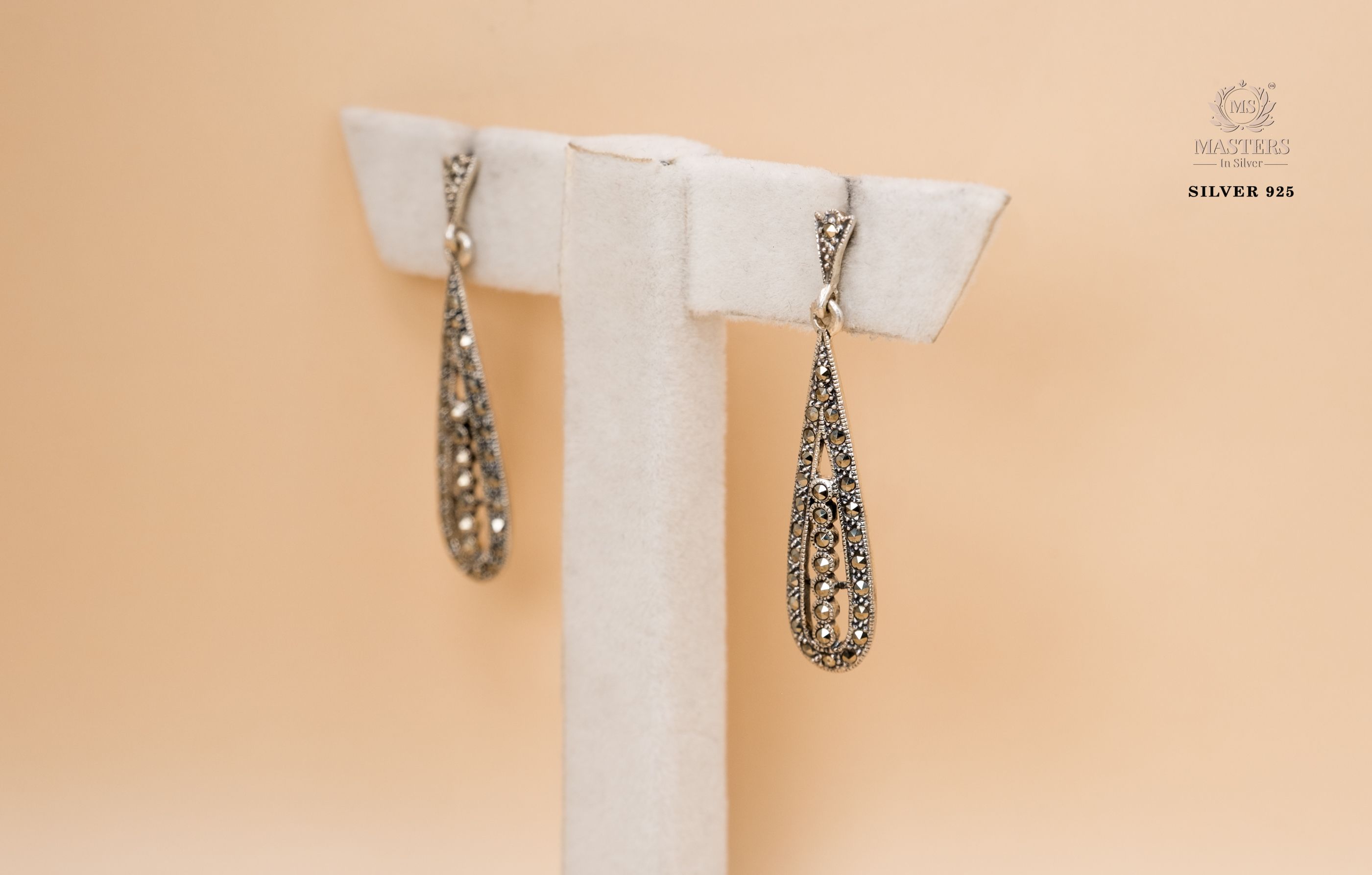 EARRINGS ORIGINAL IMPORTED MARCASITE