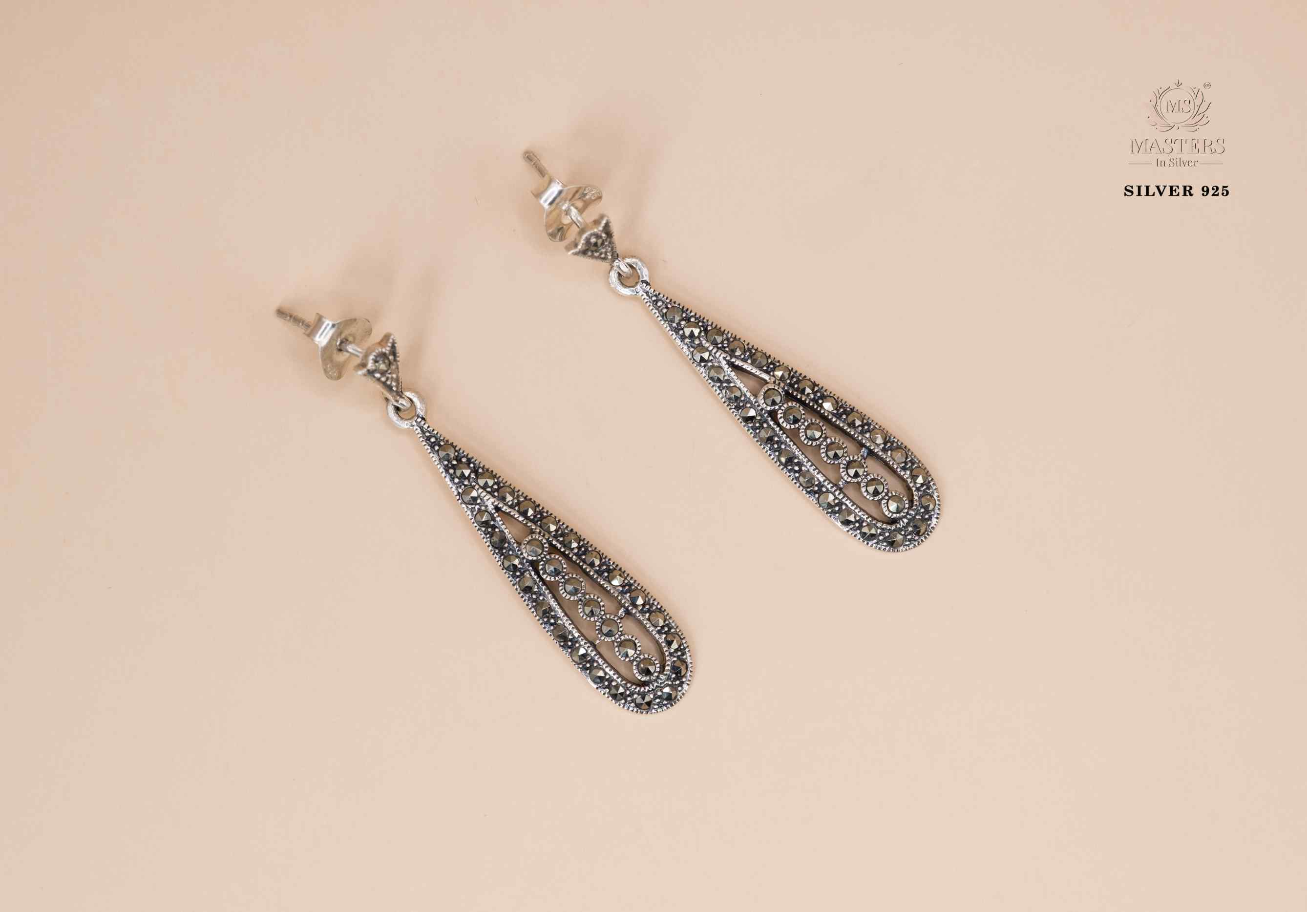 EARRINGS ORIGINAL IMPORTED MARCASITE