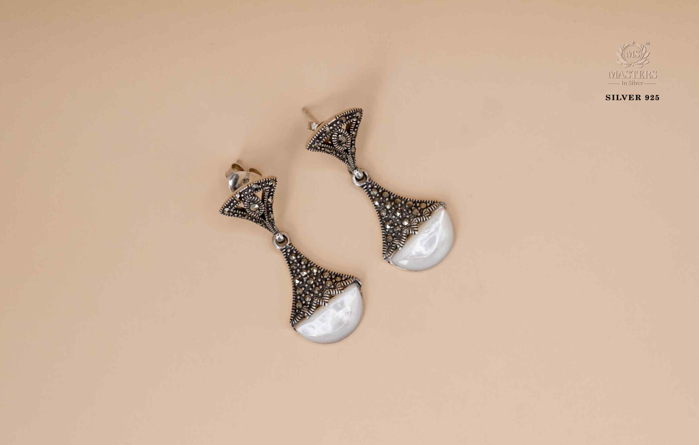 EARRINGS ORIGINAL IMPORTED MARCASITE