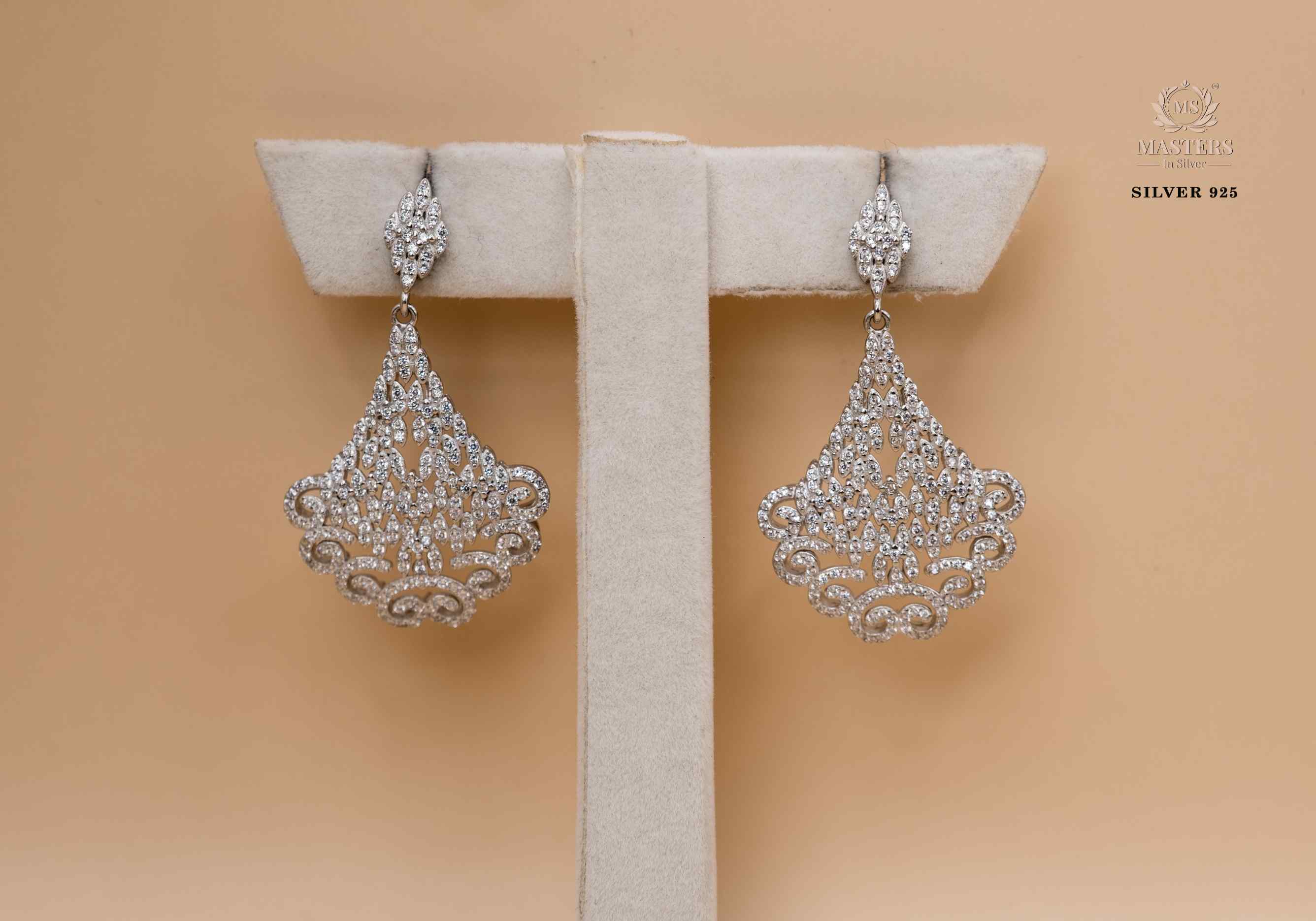 EARRINGS CUBIC ZIRCONIA  DIAMOND TYPE 🎁