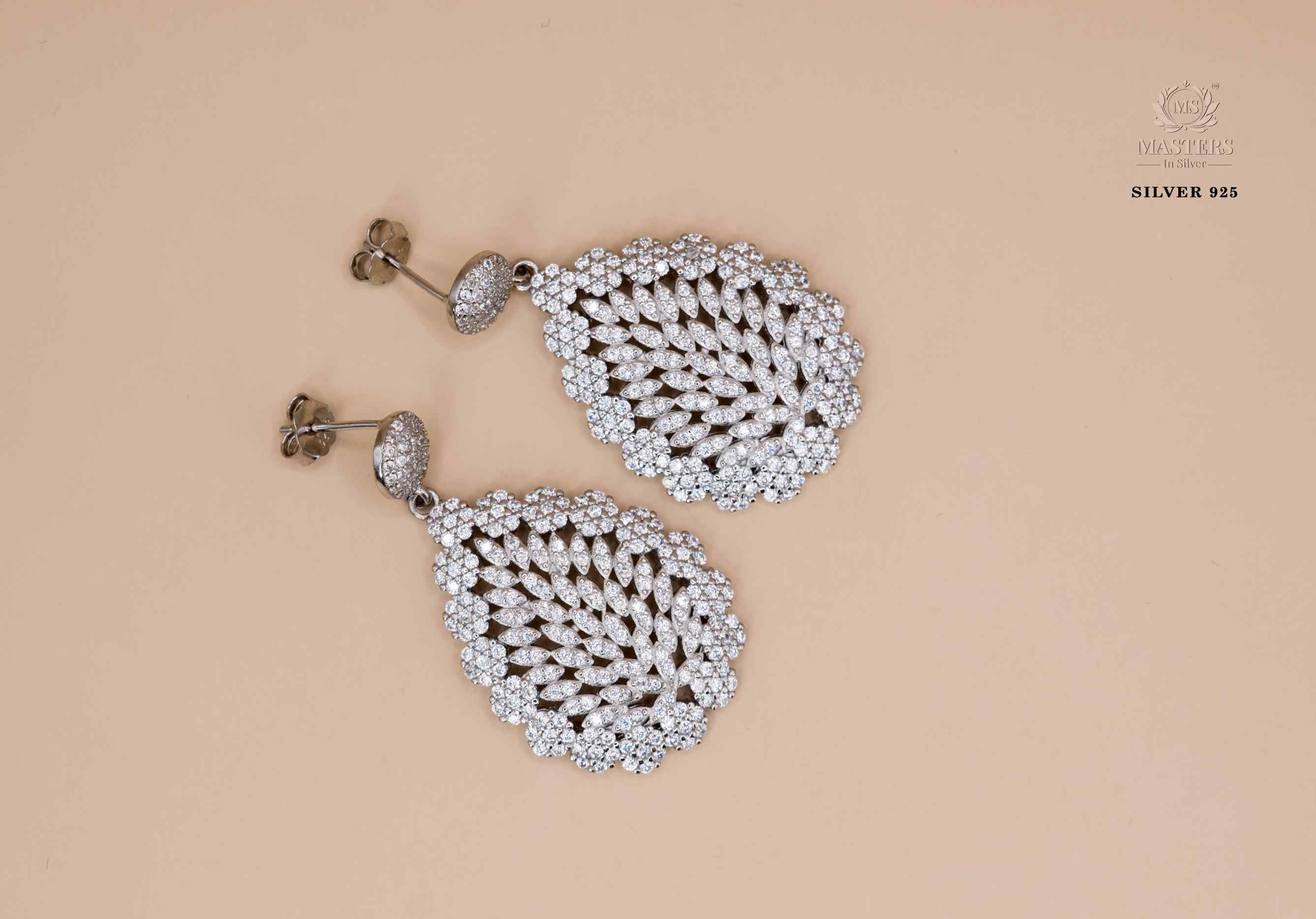 EARRINGS CUBIC ZIRCONIA  DIAMOND TYPE 🎁