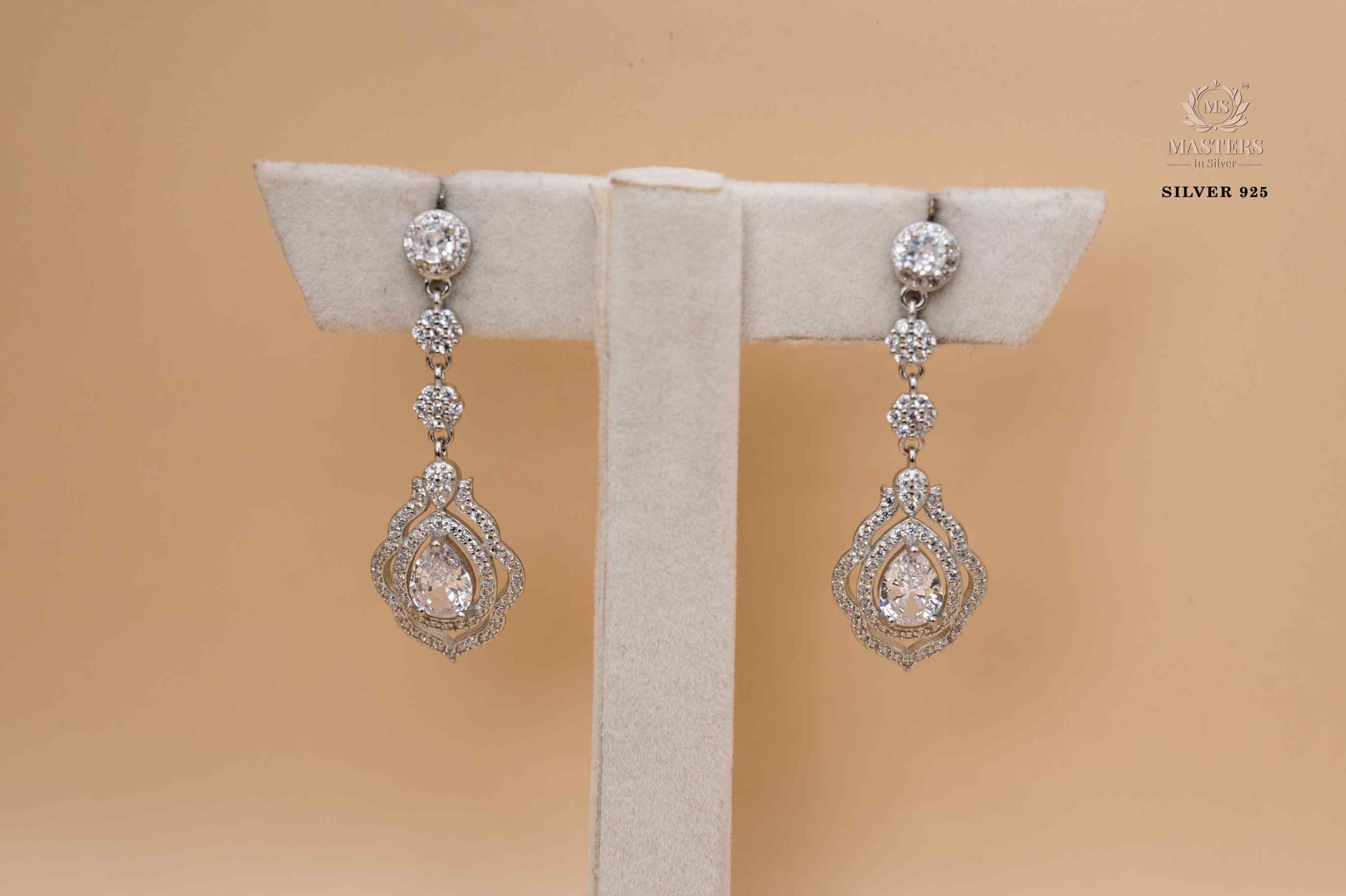 EARRINGS CUBIC ZIRCONIA  DIAMOND TYPE 🎁