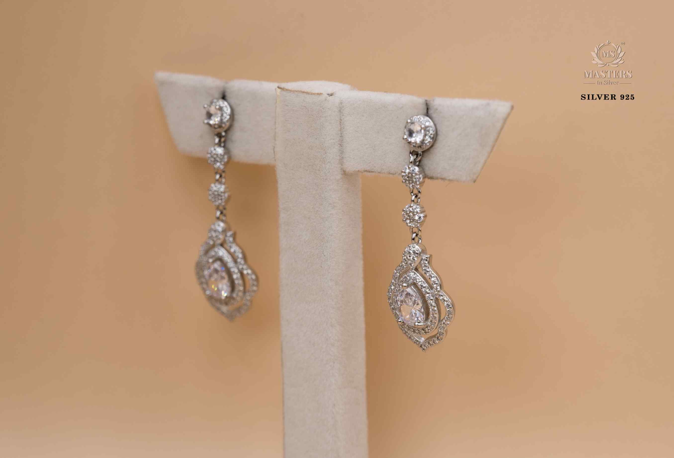 EARRINGS CUBIC ZIRCONIA  DIAMOND TYPE 🎁