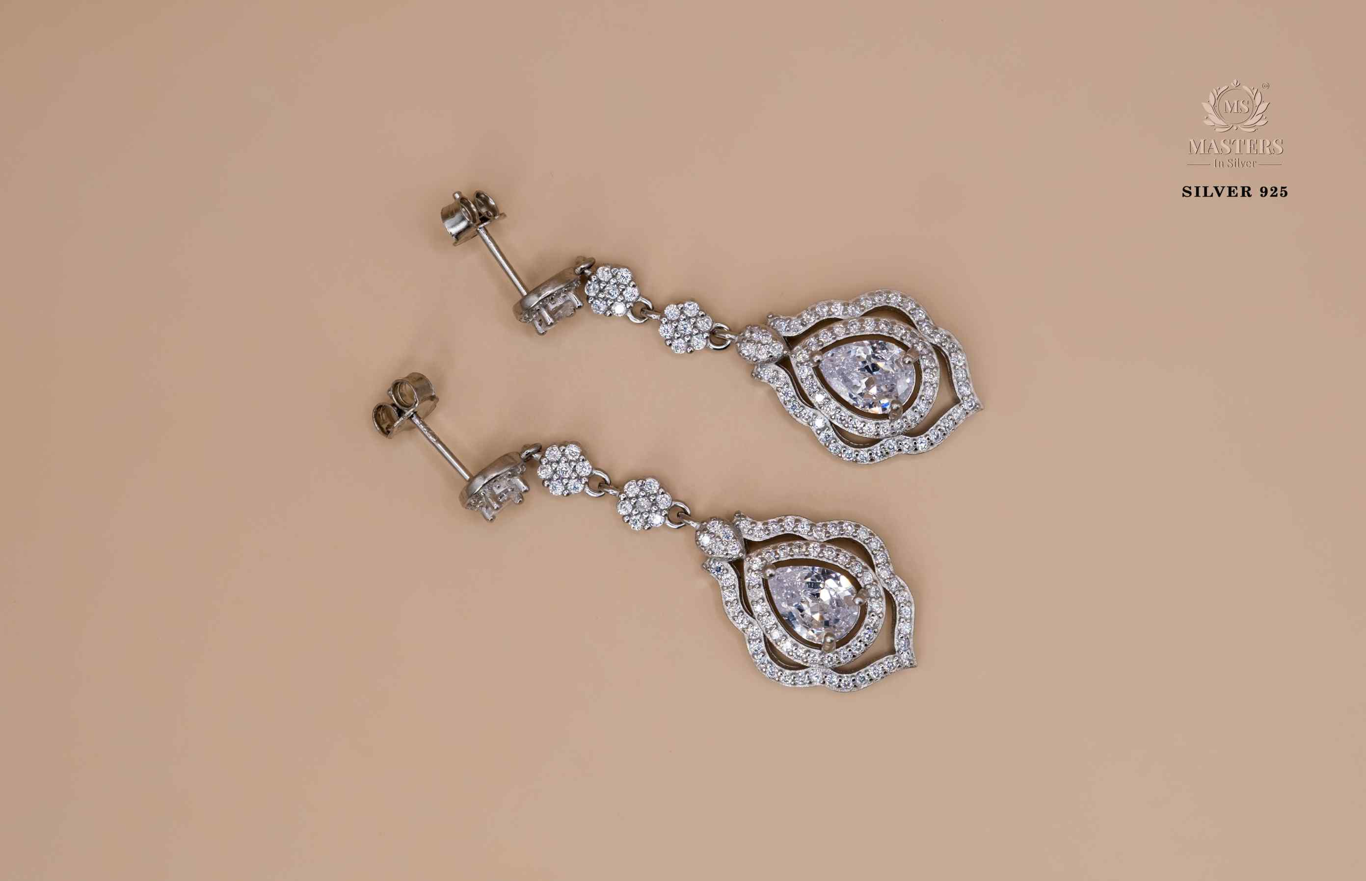 EARRINGS CUBIC ZIRCONIA  DIAMOND TYPE 🎁