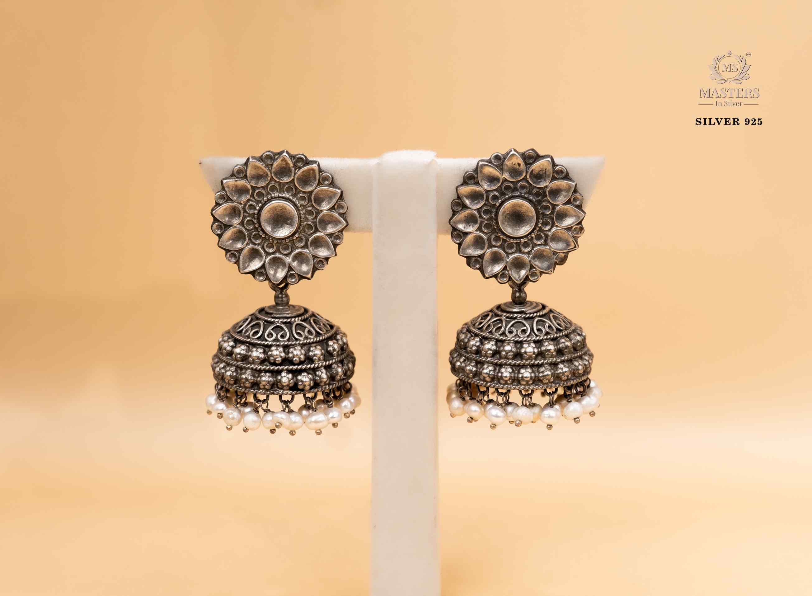 OXIDISED ORIGINAL EXPORT QUALITY JHUMKI EARRINGS