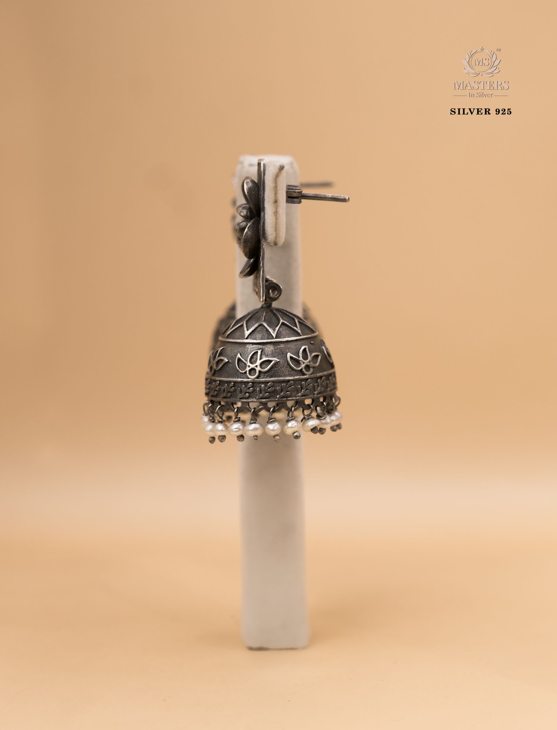 OXIDISED ORIGINAL EXPORT QUALITY JHUMKI EARRINGS