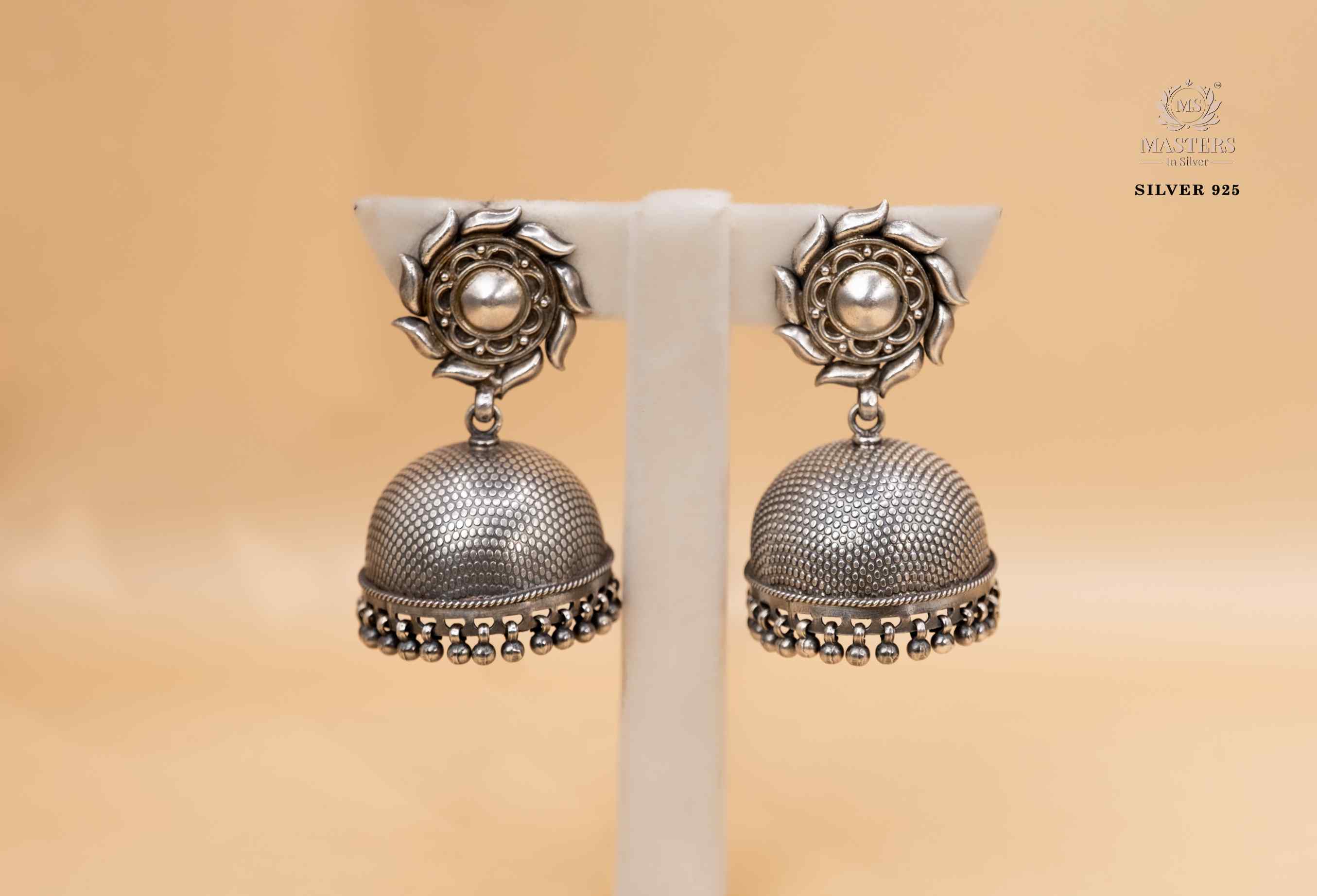 OXIDISED ORIGINAL EXPORT QUALITY JHUMKI EARRINGS