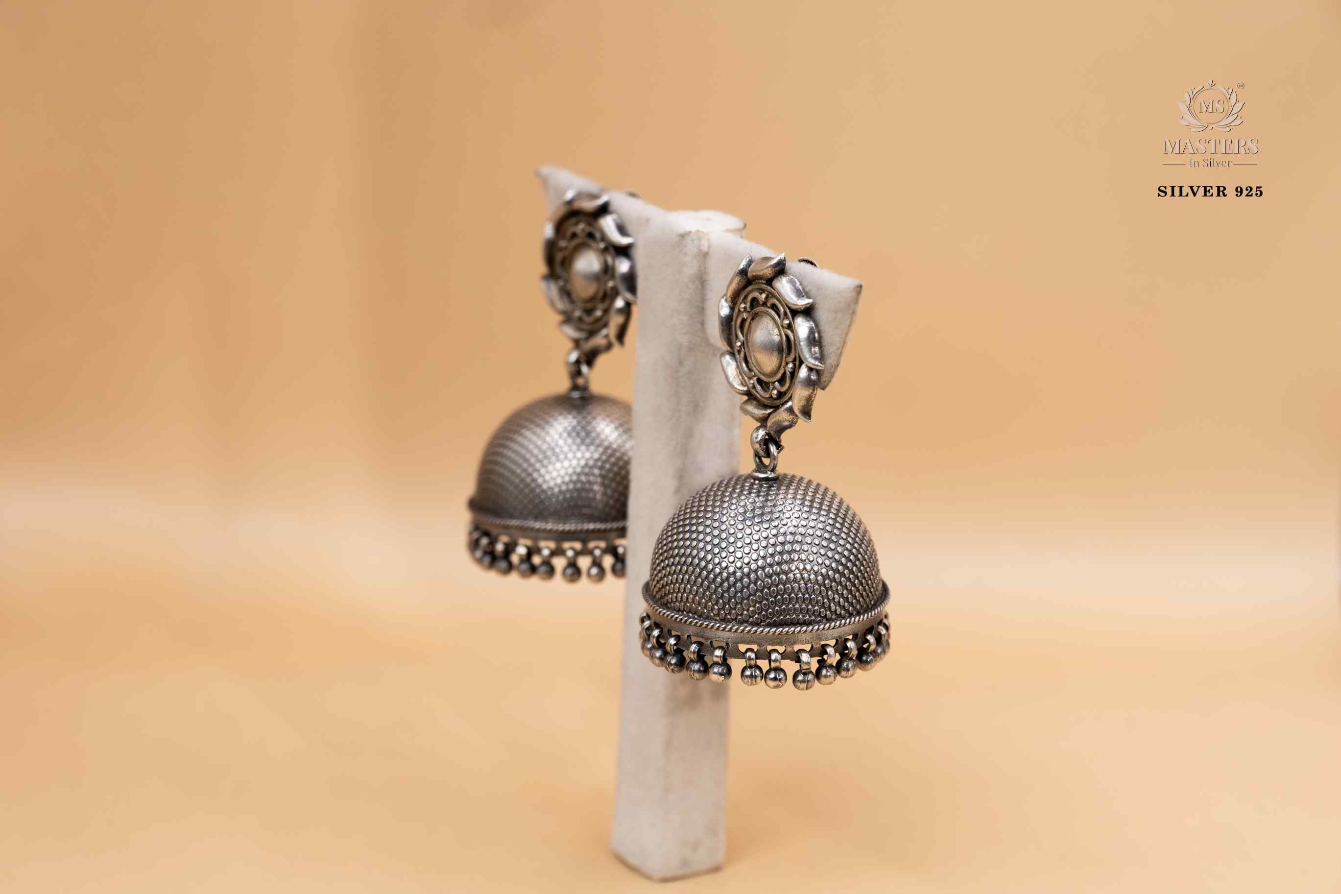 OXIDISED ORIGINAL EXPORT QUALITY JHUMKI EARRINGS