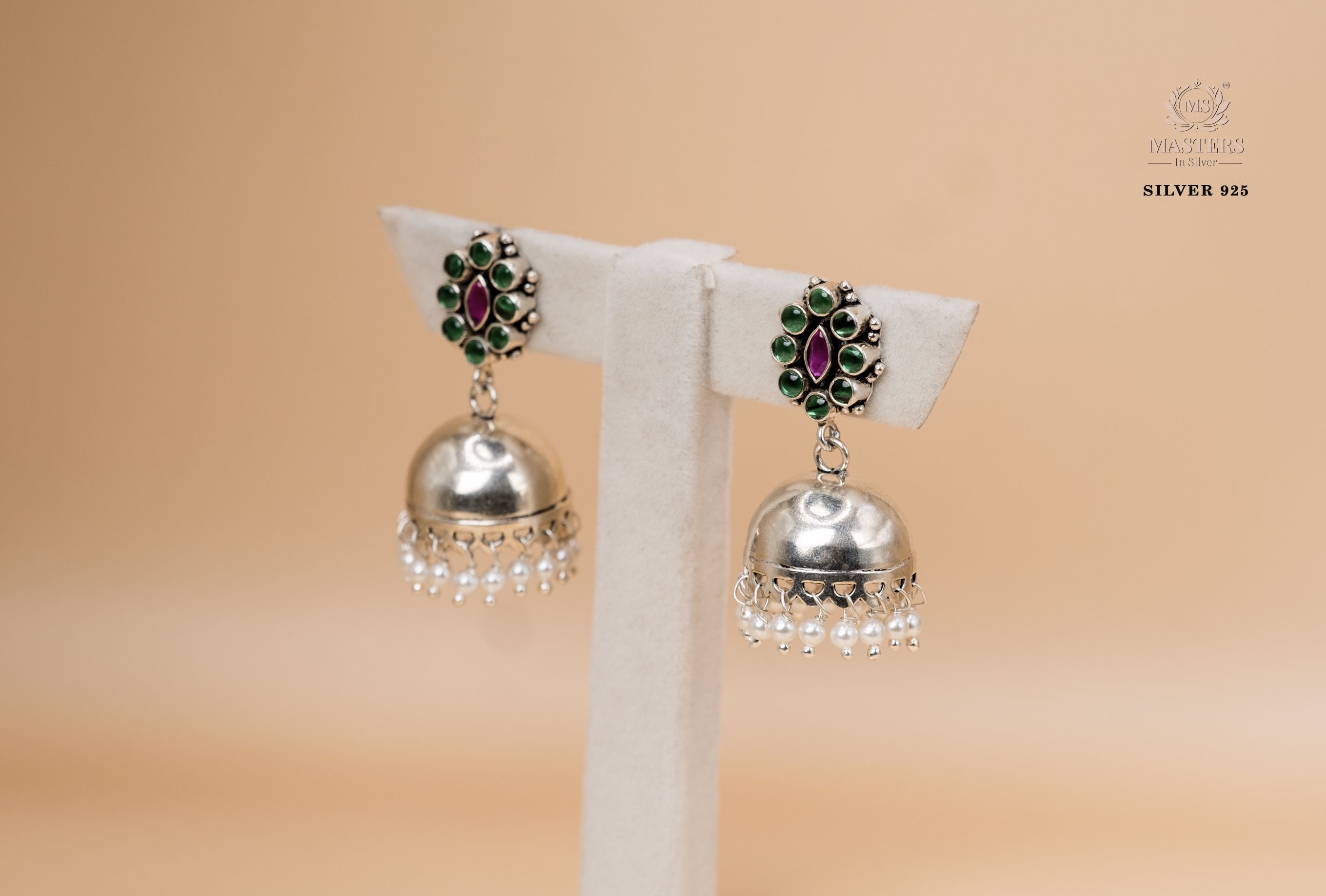 OXIDISED ORIGINAL EXPORT QUALITY JHUMKI EARRINGS