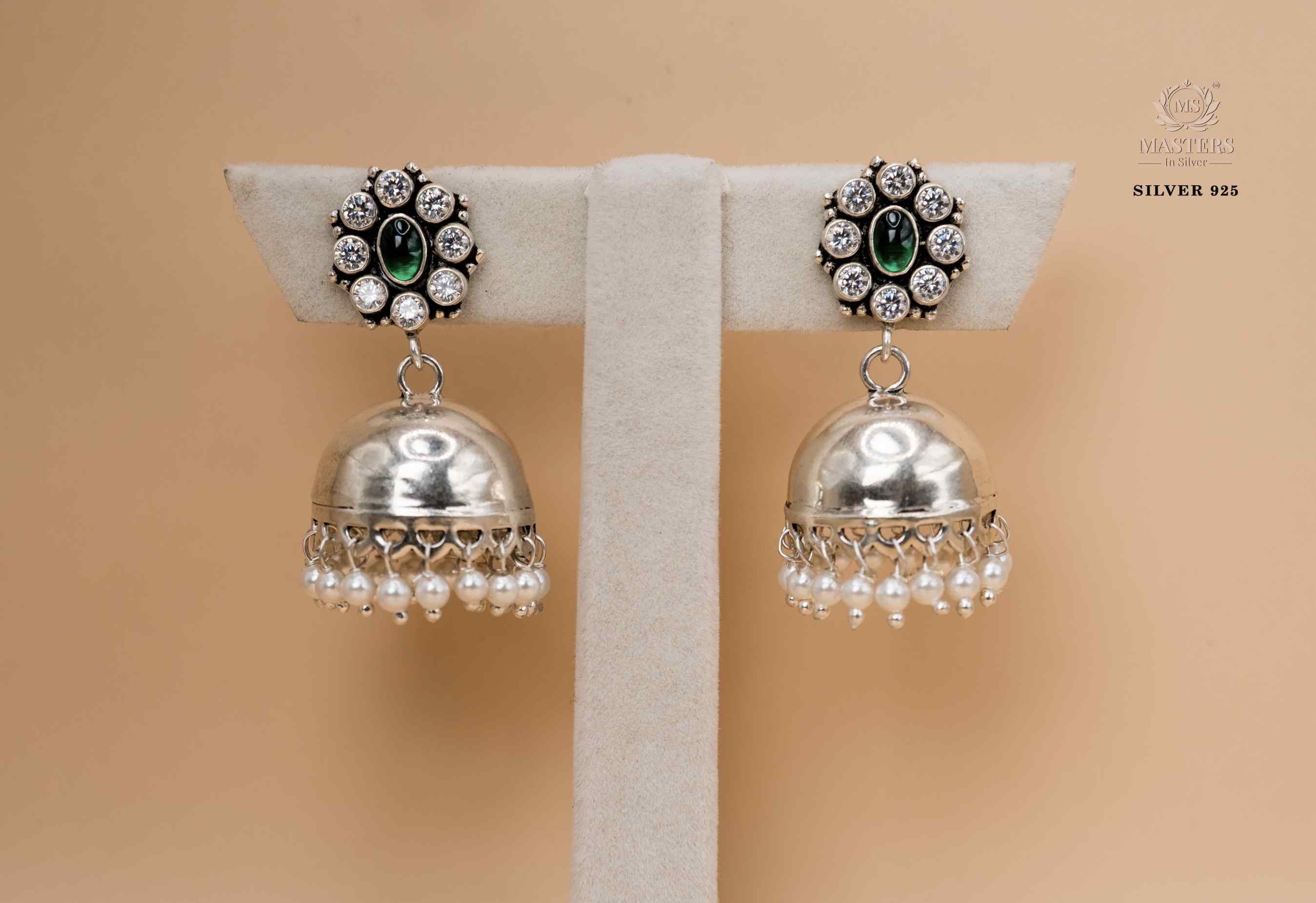 OXIDISED ORIGINAL EXPORT QUALITY JHUMKI EARRINGS