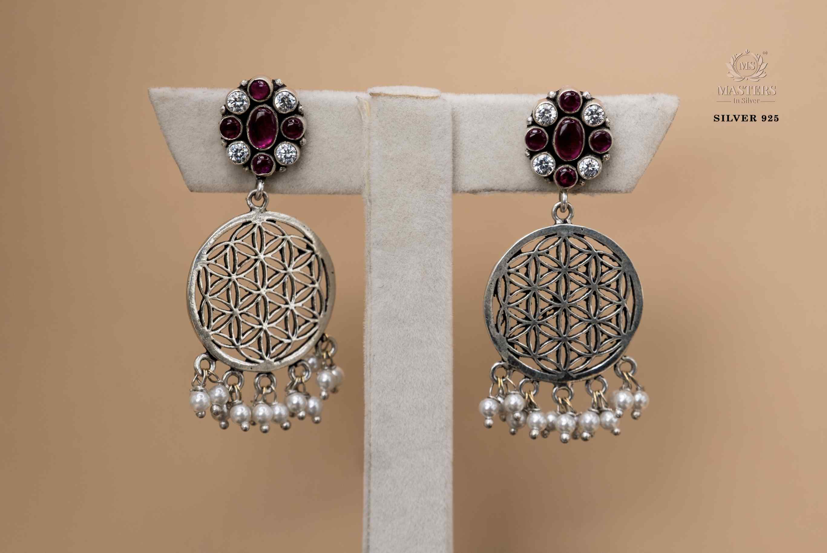 OXIDISED ORIGINAL EXPORT QUALITY JHUMKI EARRINGS