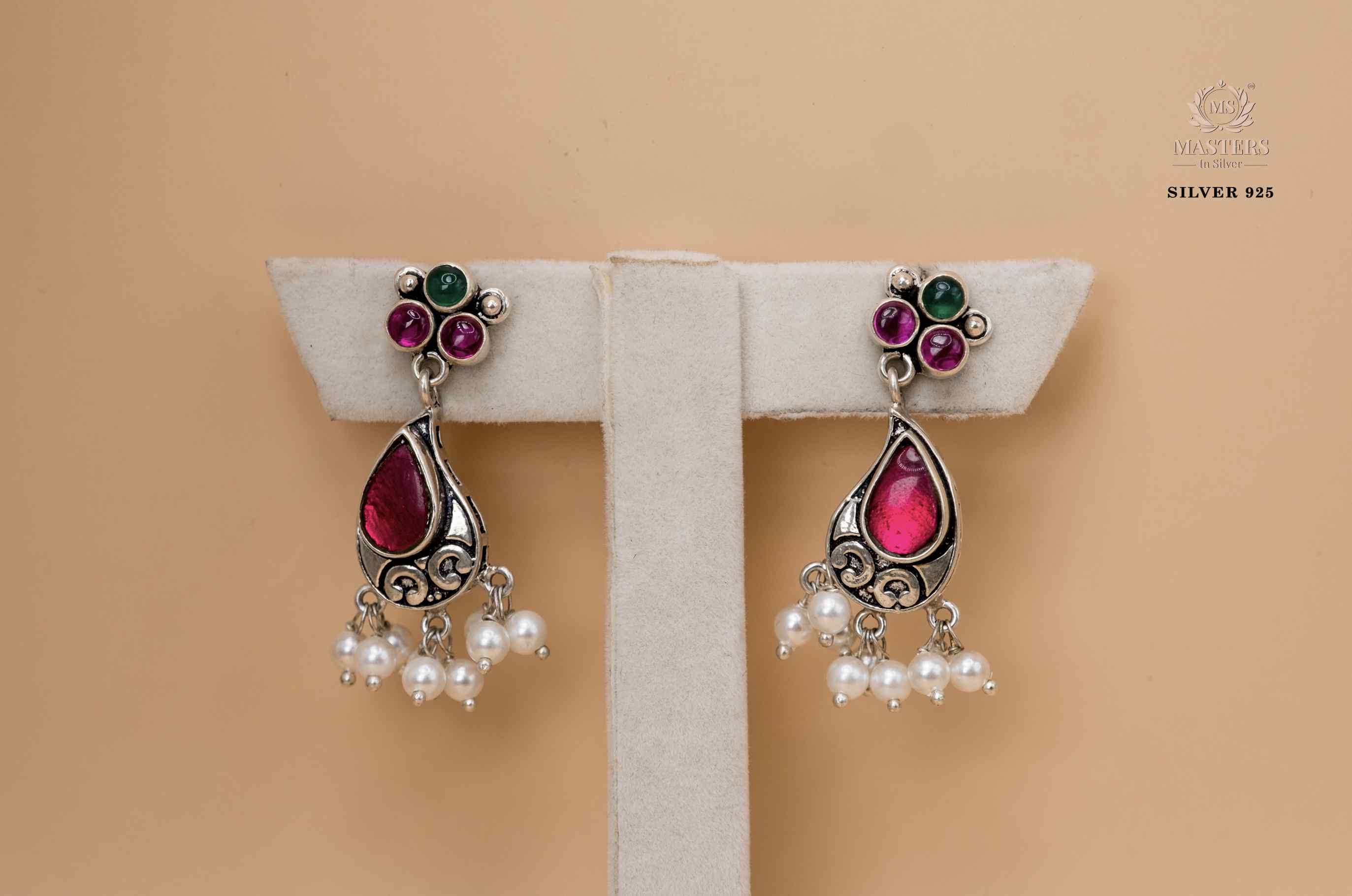 OXIDISED ORIGINAL EXPORT QUALITY JHUMKI EARRINGS