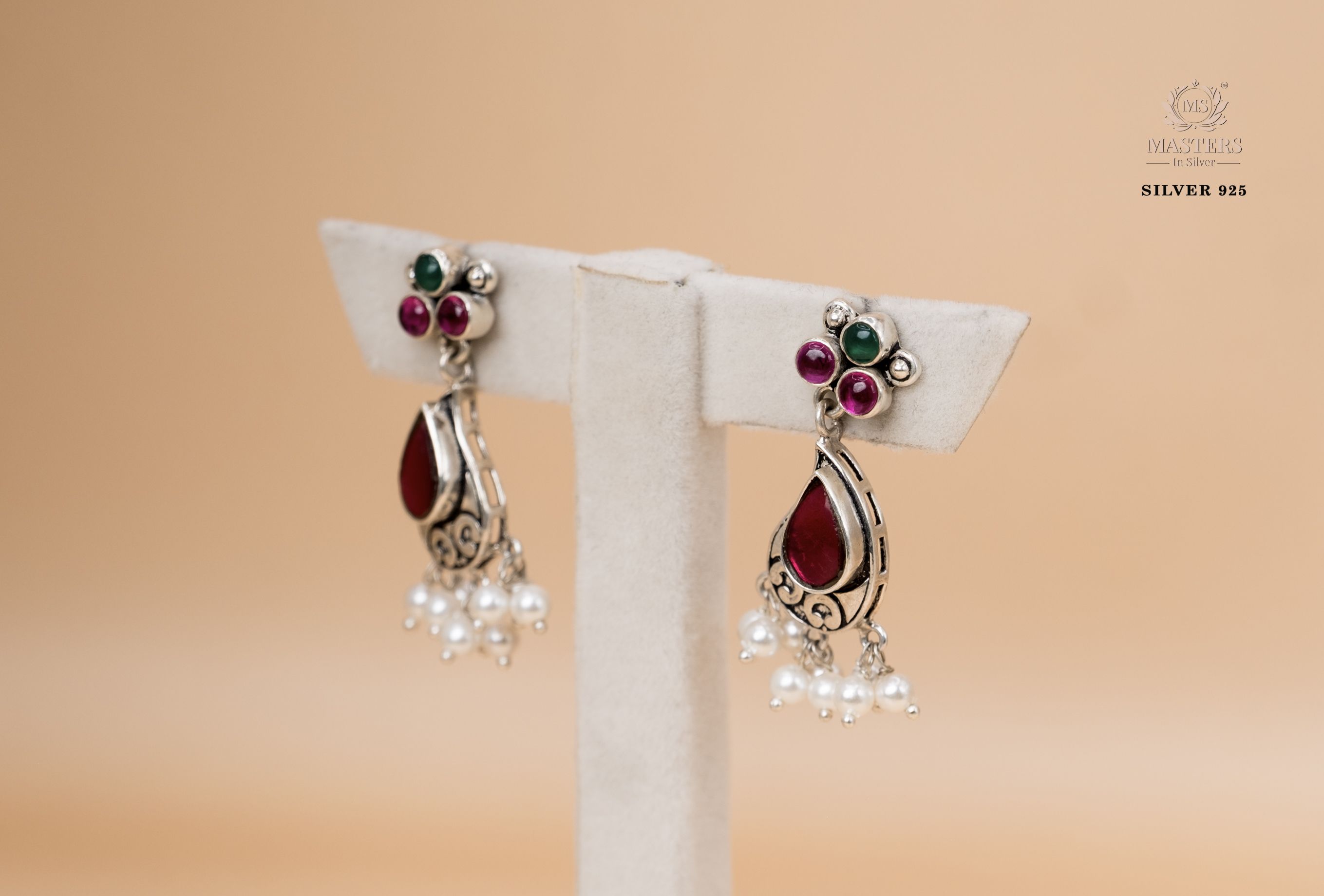 OXIDISED ORIGINAL EXPORT QUALITY JHUMKI EARRINGS