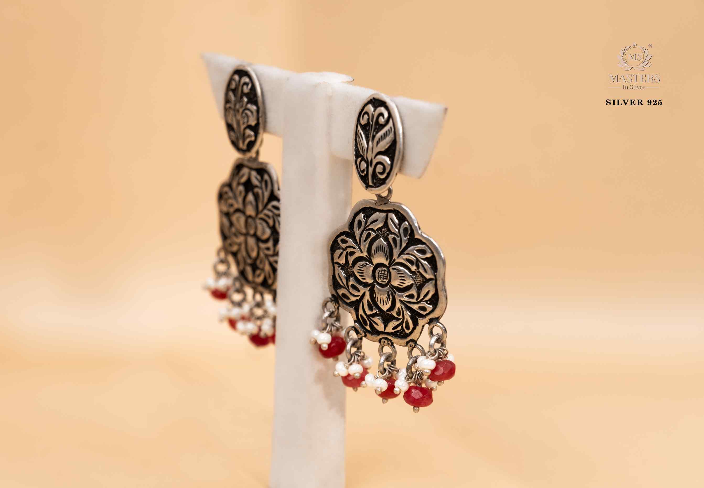 OXIDISED ORIGINAL EXPORT QUALITY JHUMKI EARRINGS