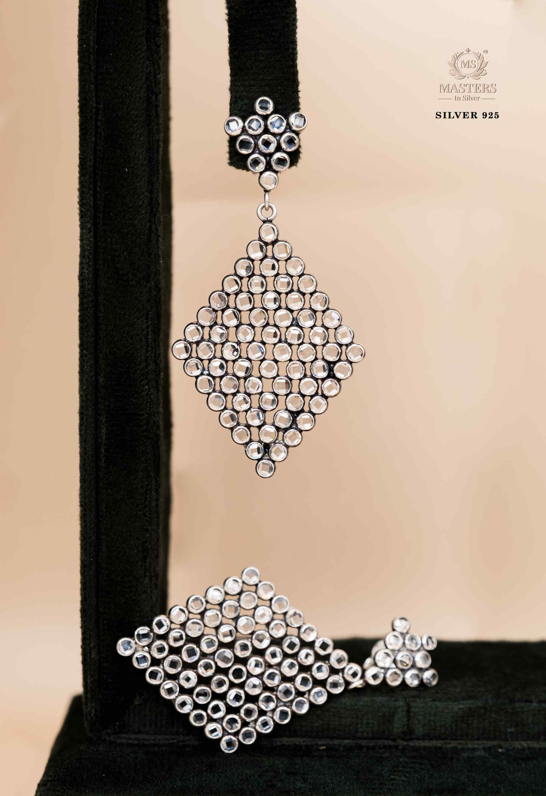 OXIDISED ORIGINAL MOISSANITE EXPORT QUALITY JHUMKI