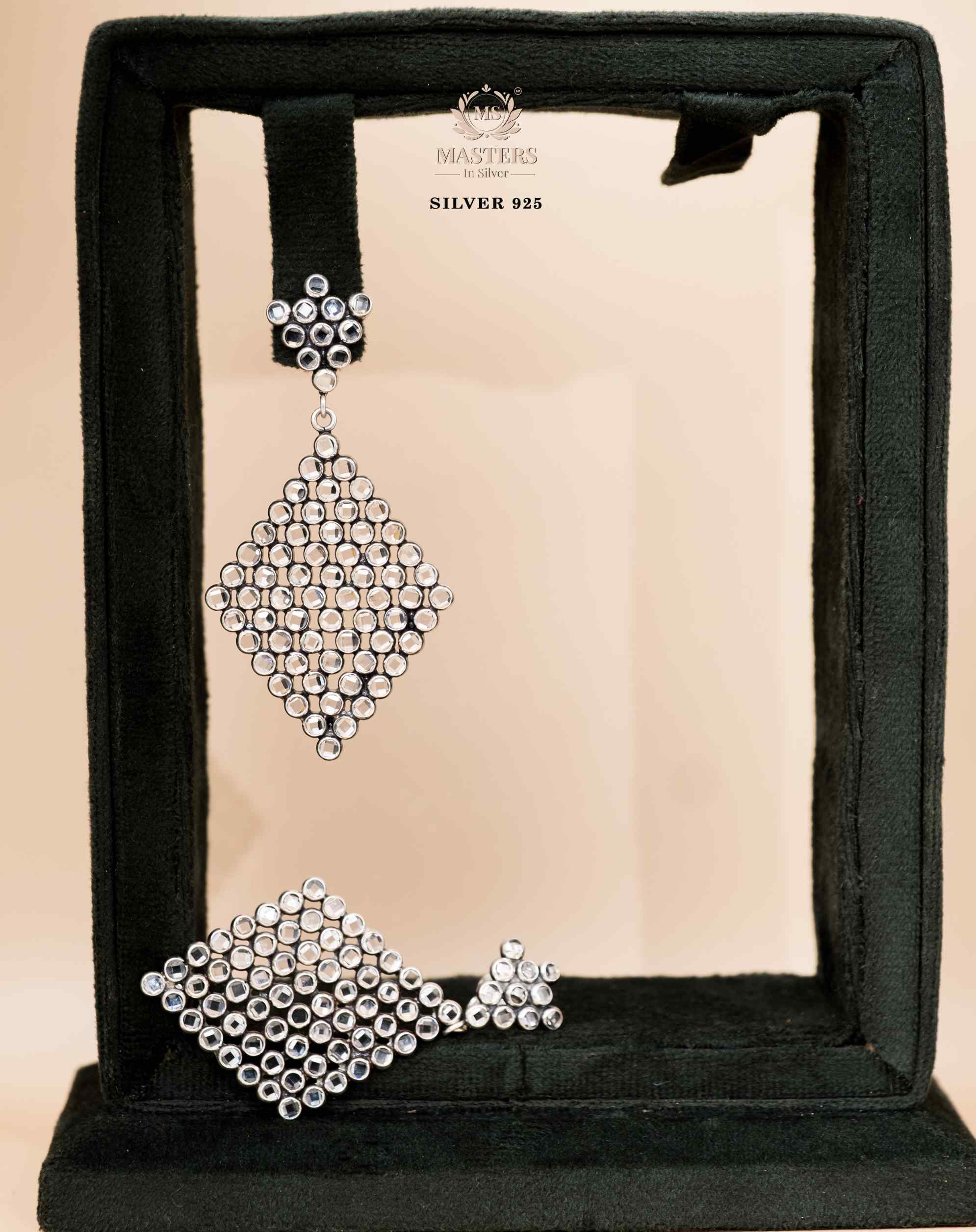 OXIDISED ORIGINAL MOISSANITE EXPORT QUALITY JHUMKI