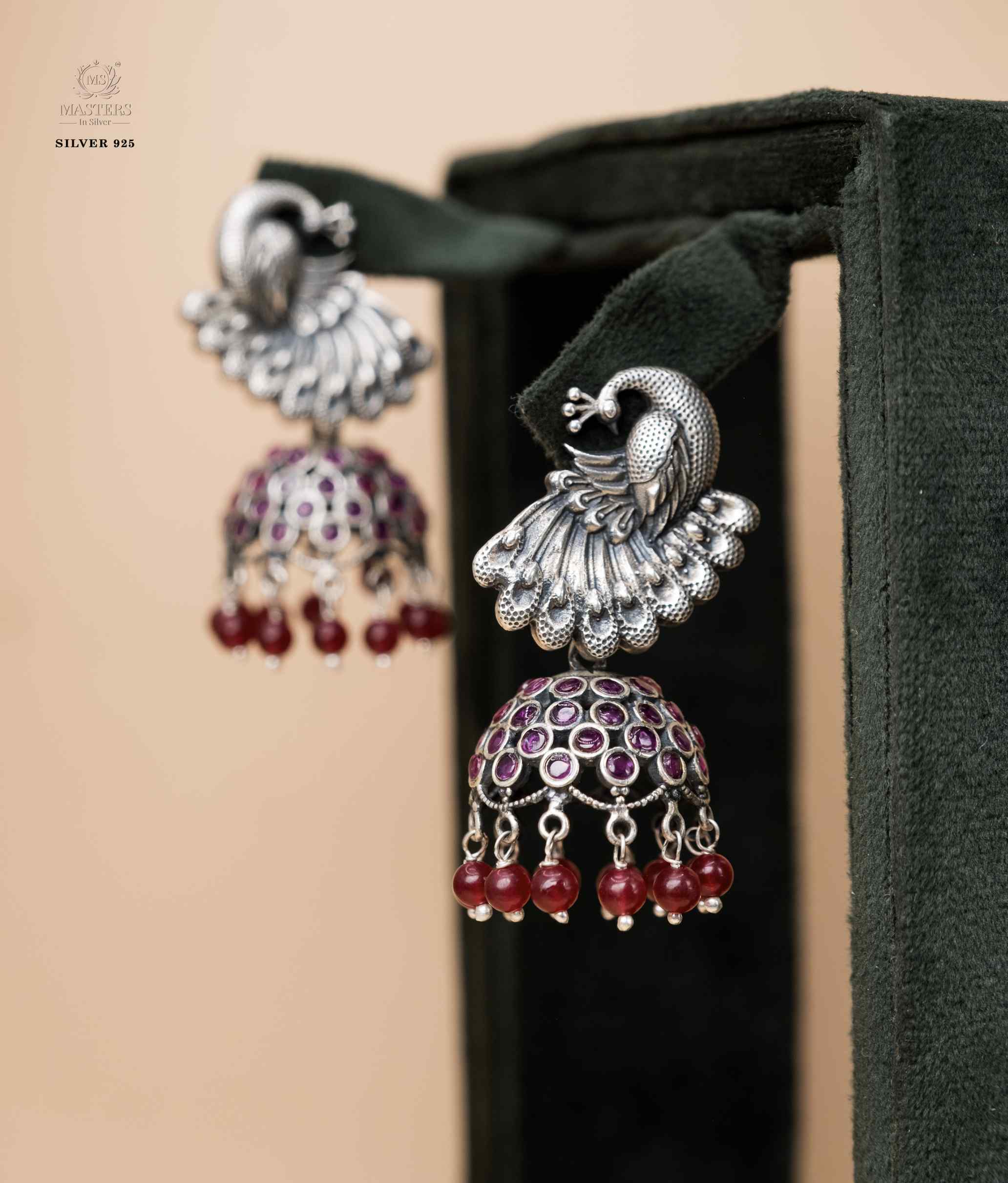 OXIDISED ORIGINAL EXPORT QUALITY JHUMKI EARRINGS