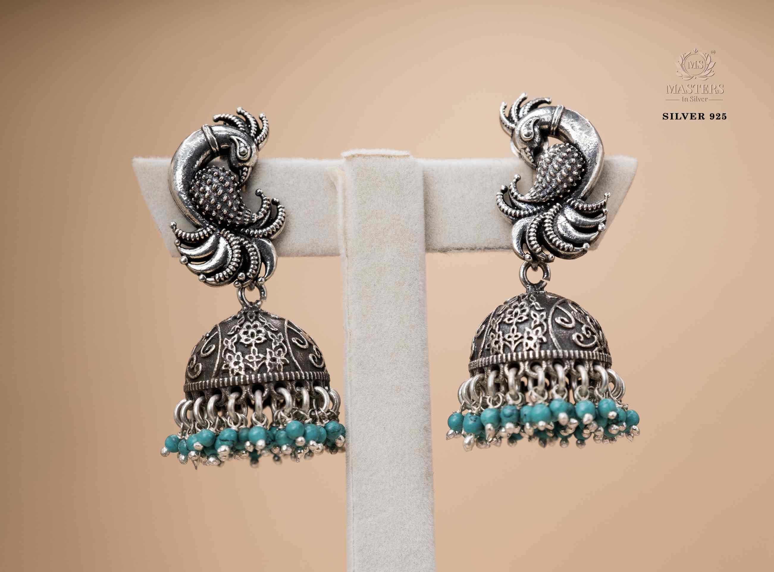 JHUMKI TURQUOISE PEAHEN ❤