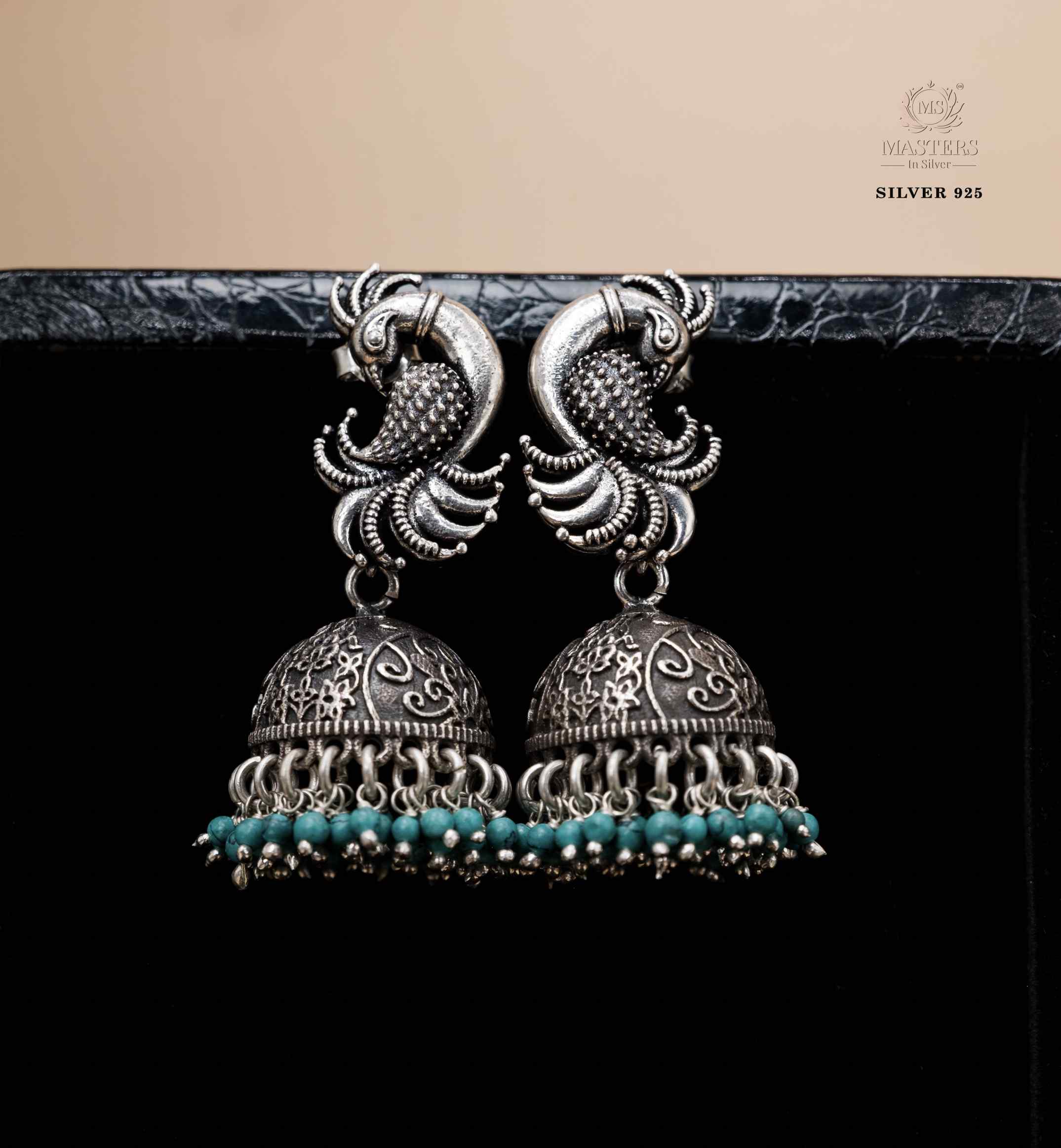 JHUMKI TURQUOISE PEAHEN ❤