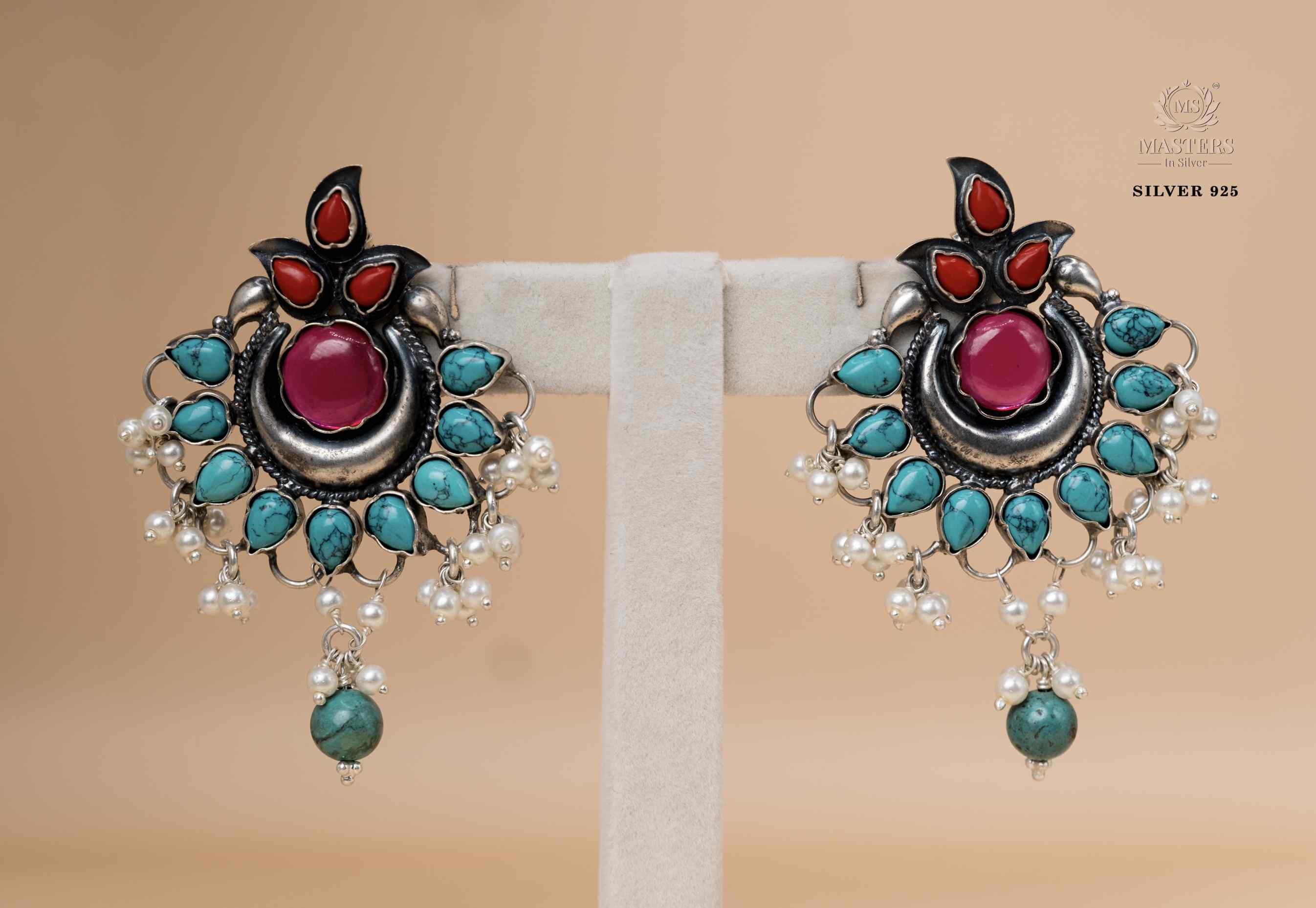 OXIDISED ORIGINAL EXPORT QUALITY JHUMKI EARRINGS