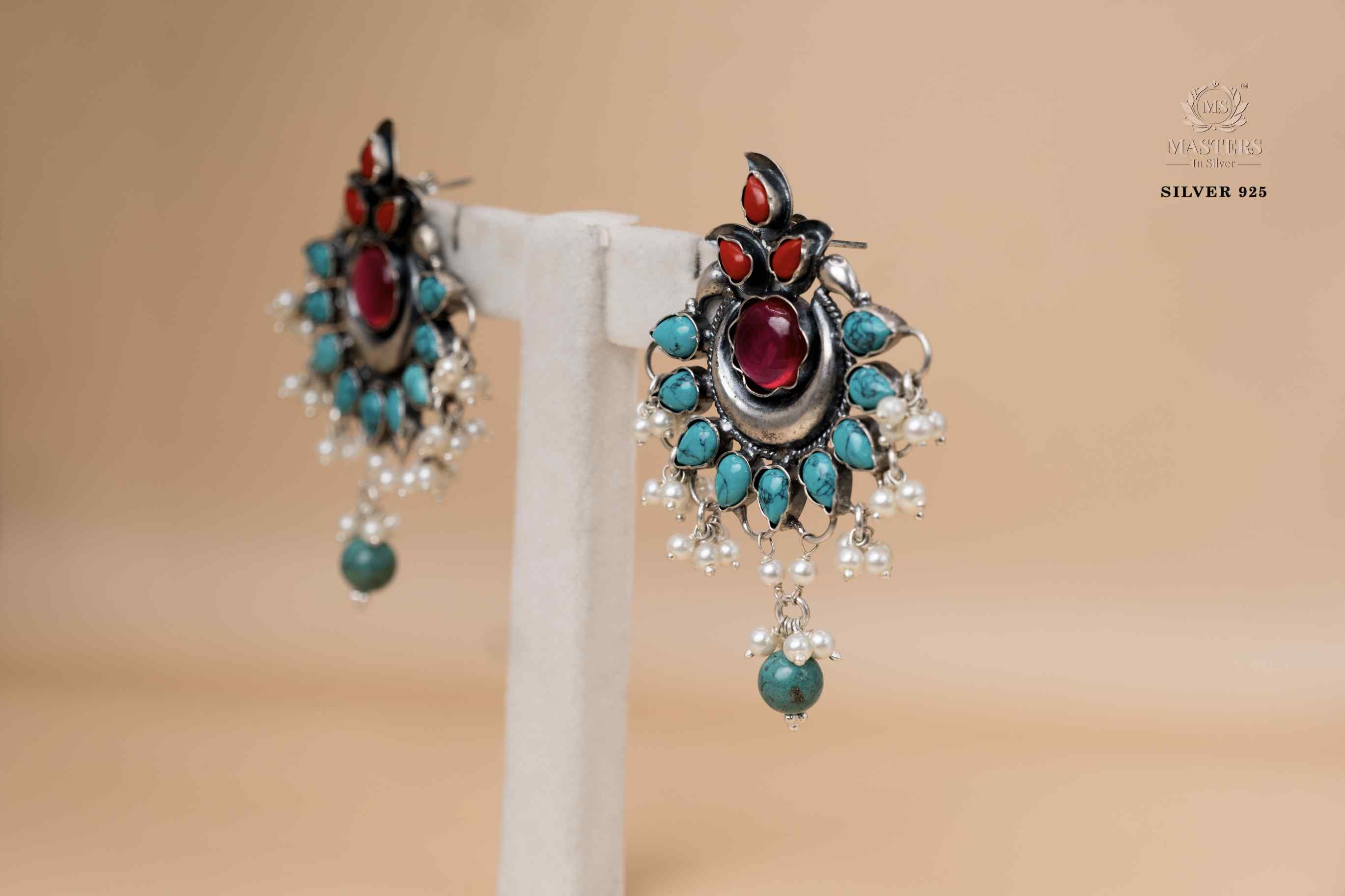 OXIDISED ORIGINAL EXPORT QUALITY JHUMKI EARRINGS