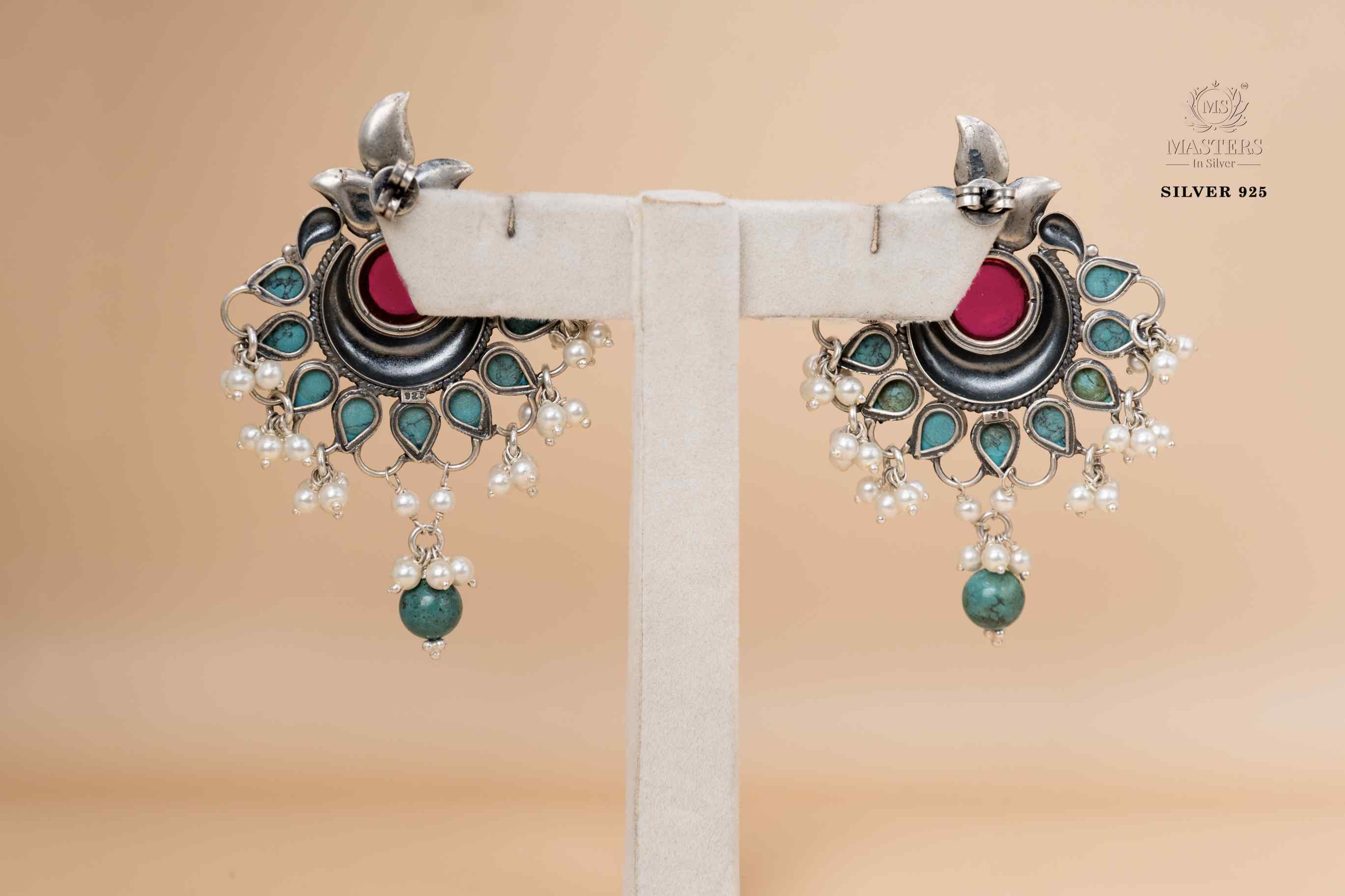 OXIDISED ORIGINAL EXPORT QUALITY JHUMKI EARRINGS