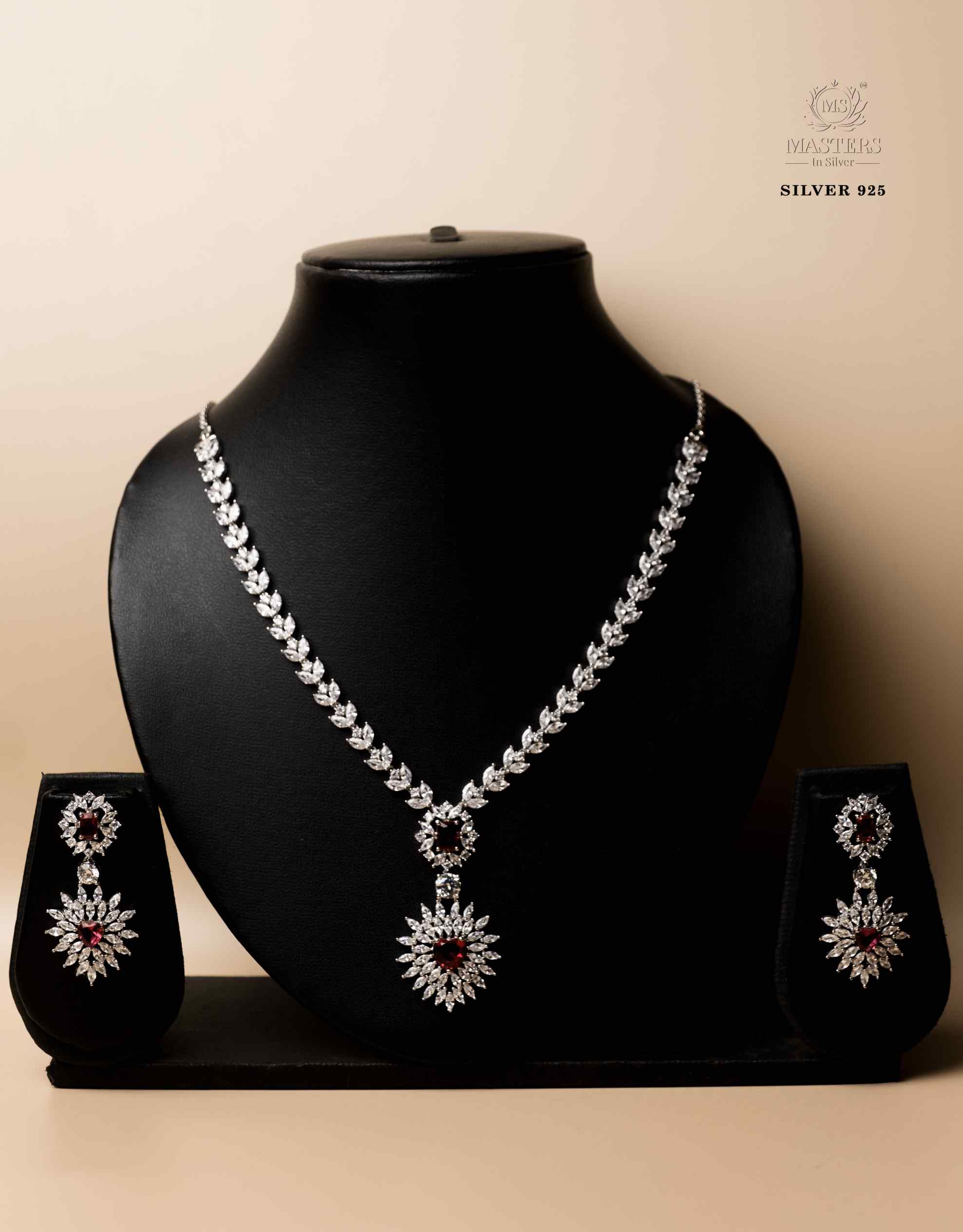NECKLACES  IMPORTED BROAD  DIAMOND LOOKS  CUBIC ZIRCONIA