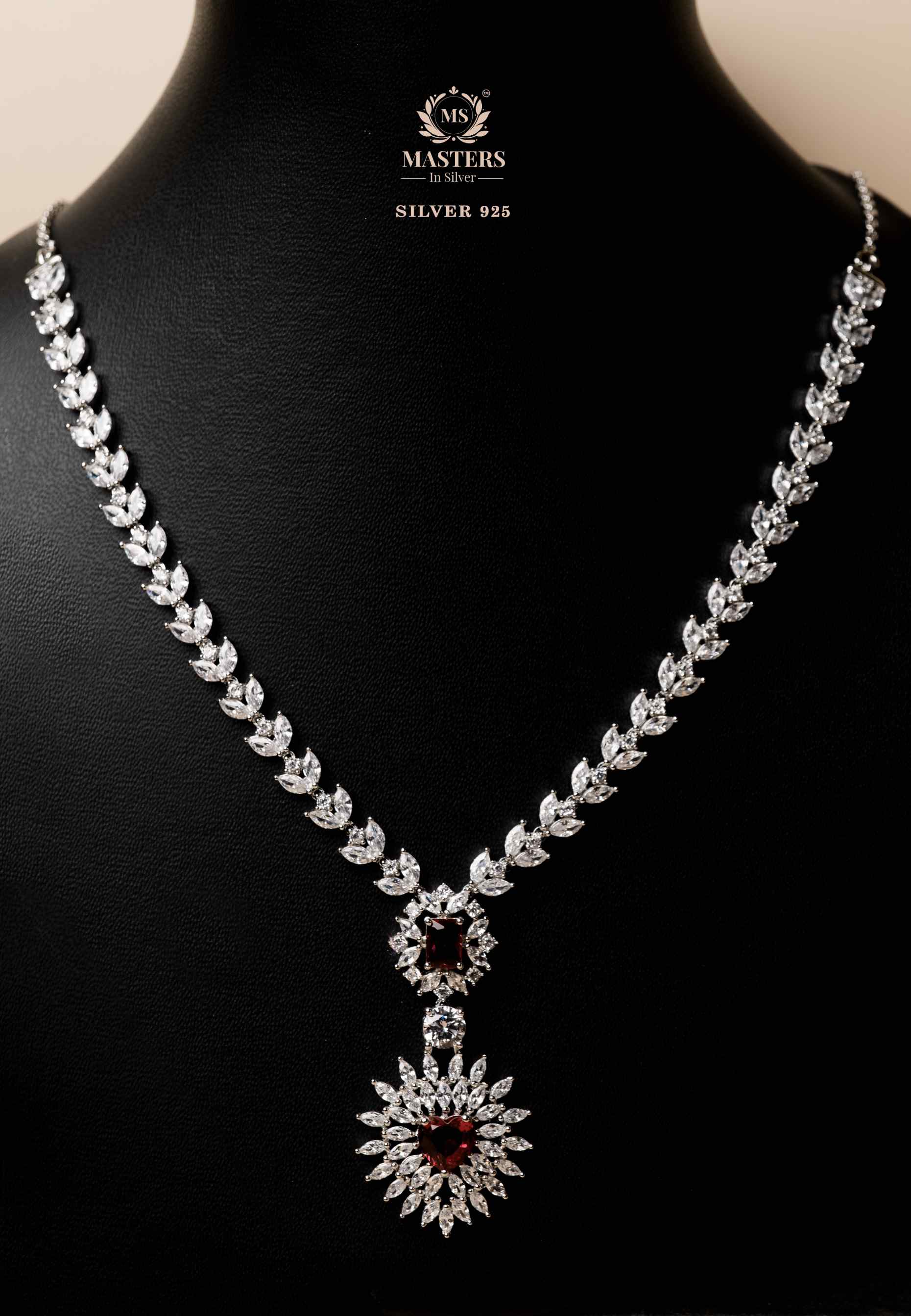 NECKLACES  IMPORTED BROAD  DIAMOND LOOKS  CUBIC ZIRCONIA